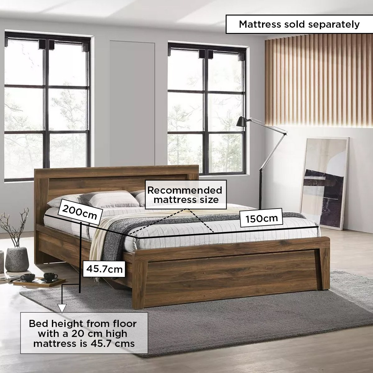 سرير كوين من كالتورب بلس- 150x200 سم-hbxbedroom-bedsandbedsets-beds-queen-image-5