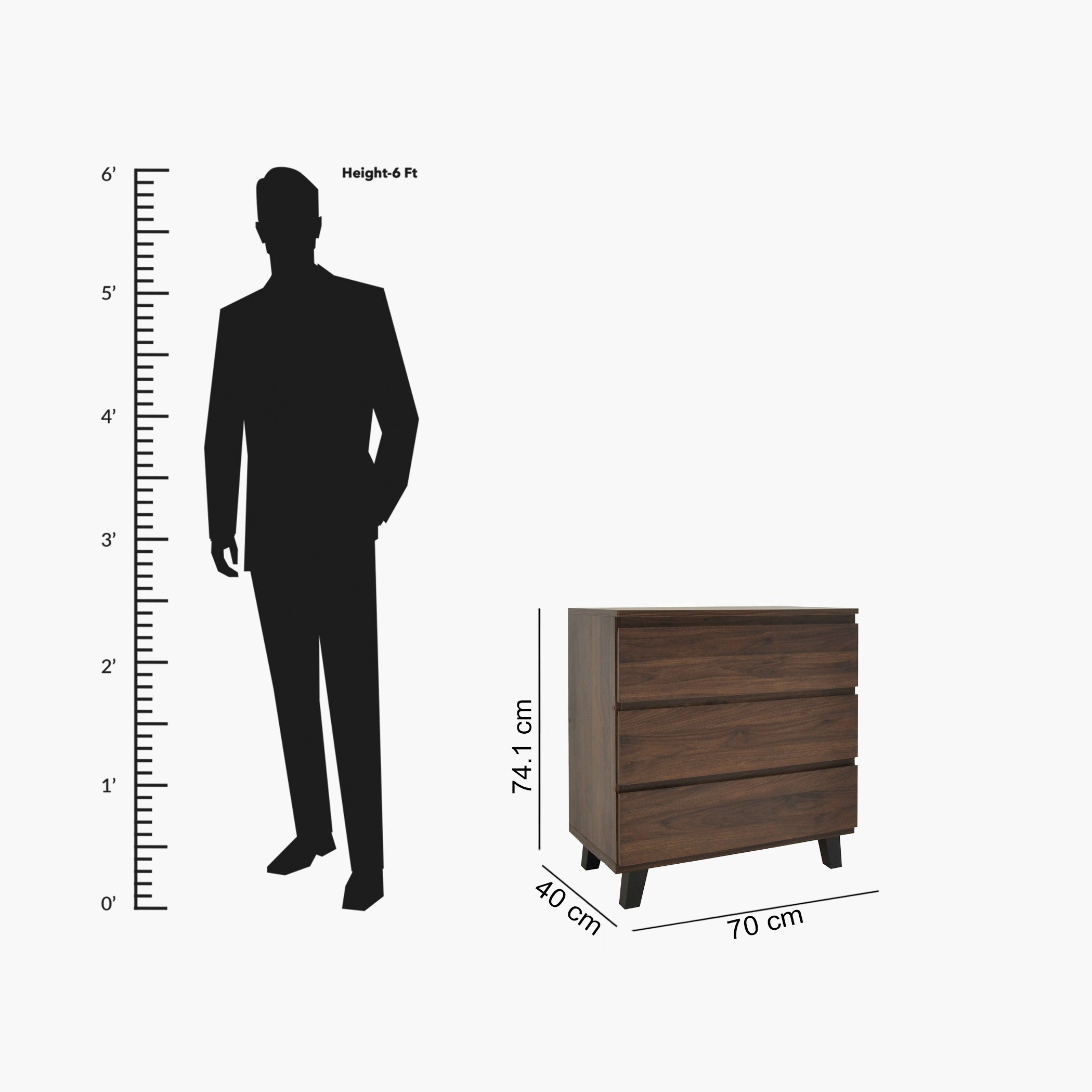 Kulltorp Plus Chest of 3-Drawers with Legs-hbxfurniture-dressersandchests-chestofdrawers-image-11