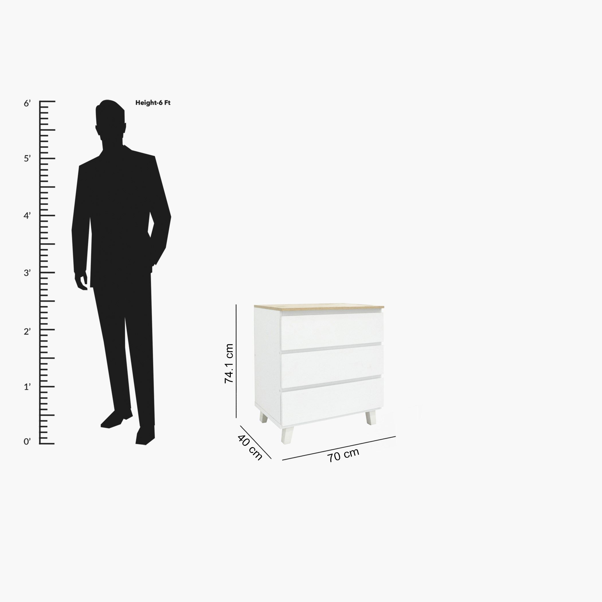 Kulltorp Plus Chest of 3-Drawers with Legs-hbxfurniture-dressersandchests-chestofdrawers-image-11