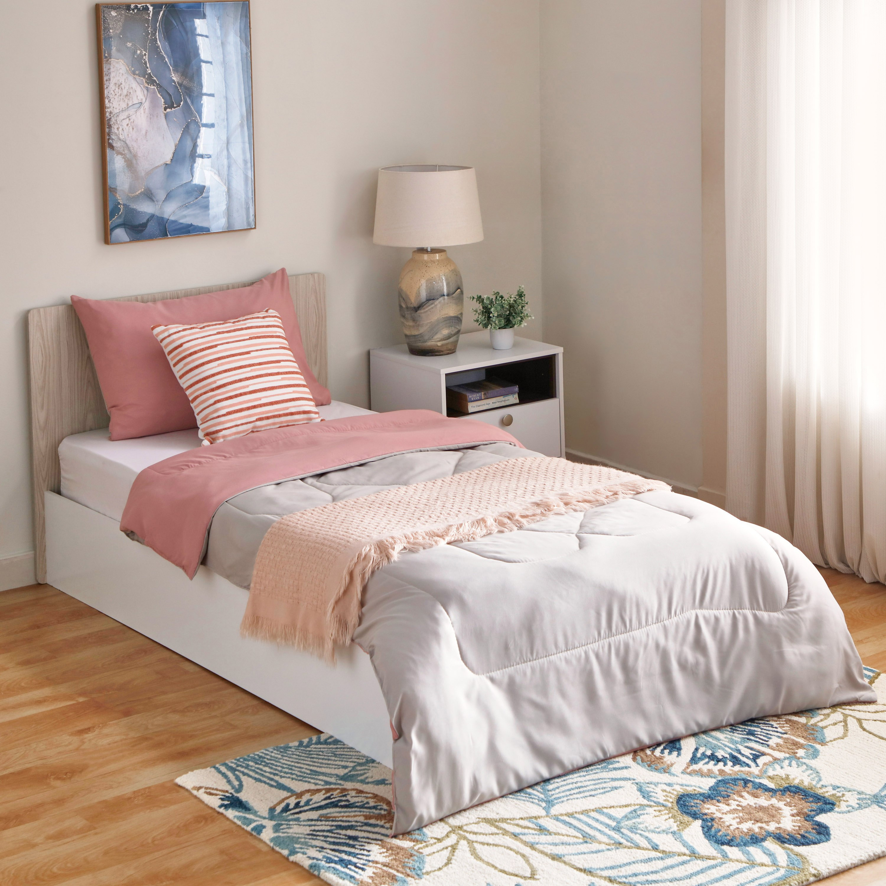 طقم لحاف فردي ألياف دقيقة يستخدم على الوجهين قطعتين من ديربي - 135x220 سم-hbxkidsandyouth-beddingandfurnishings-comfortersets-image-8