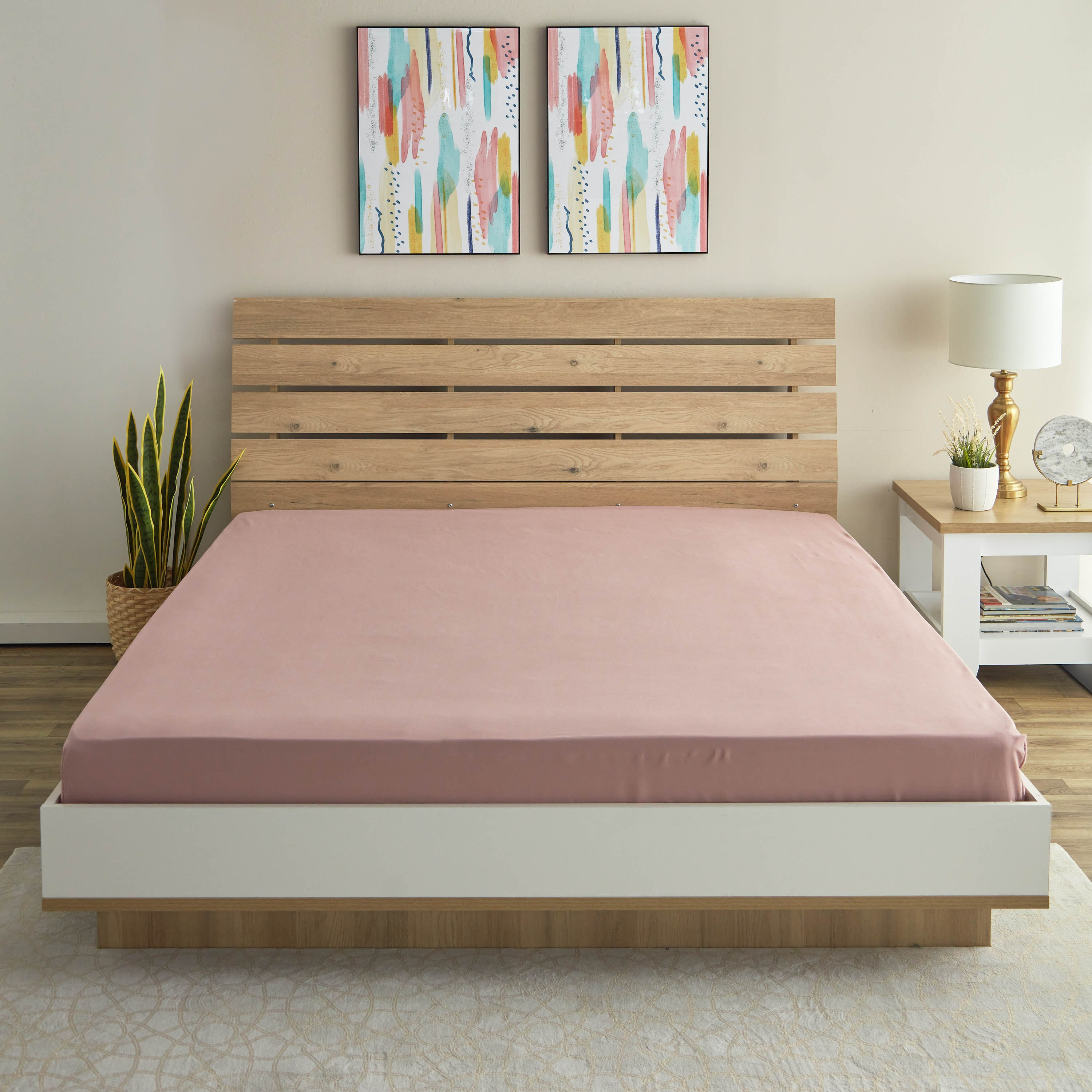 Derby Solid Microfibre Double Fitted Sheet - 140x200+25 cm-hbxhomeware-hbxbedroom-image-3