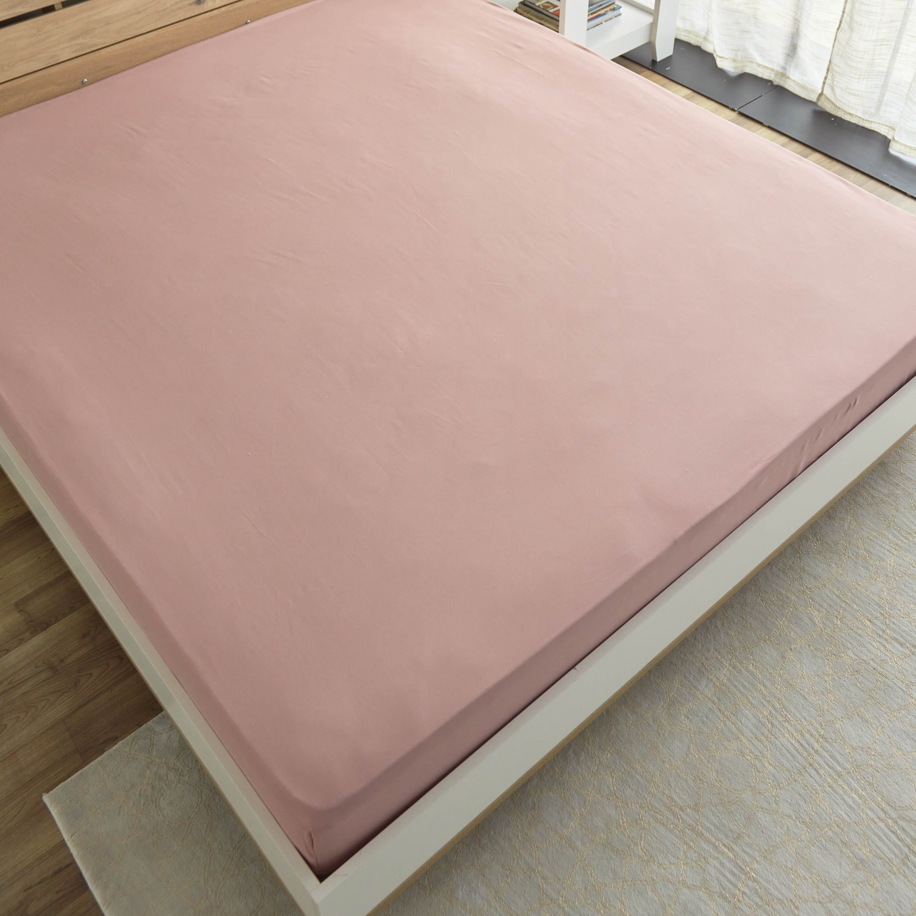 Derby Solid Microfibre Double Fitted Sheet - 140x200+25 cm-hbxhomeware-hbxbedroom-image-4