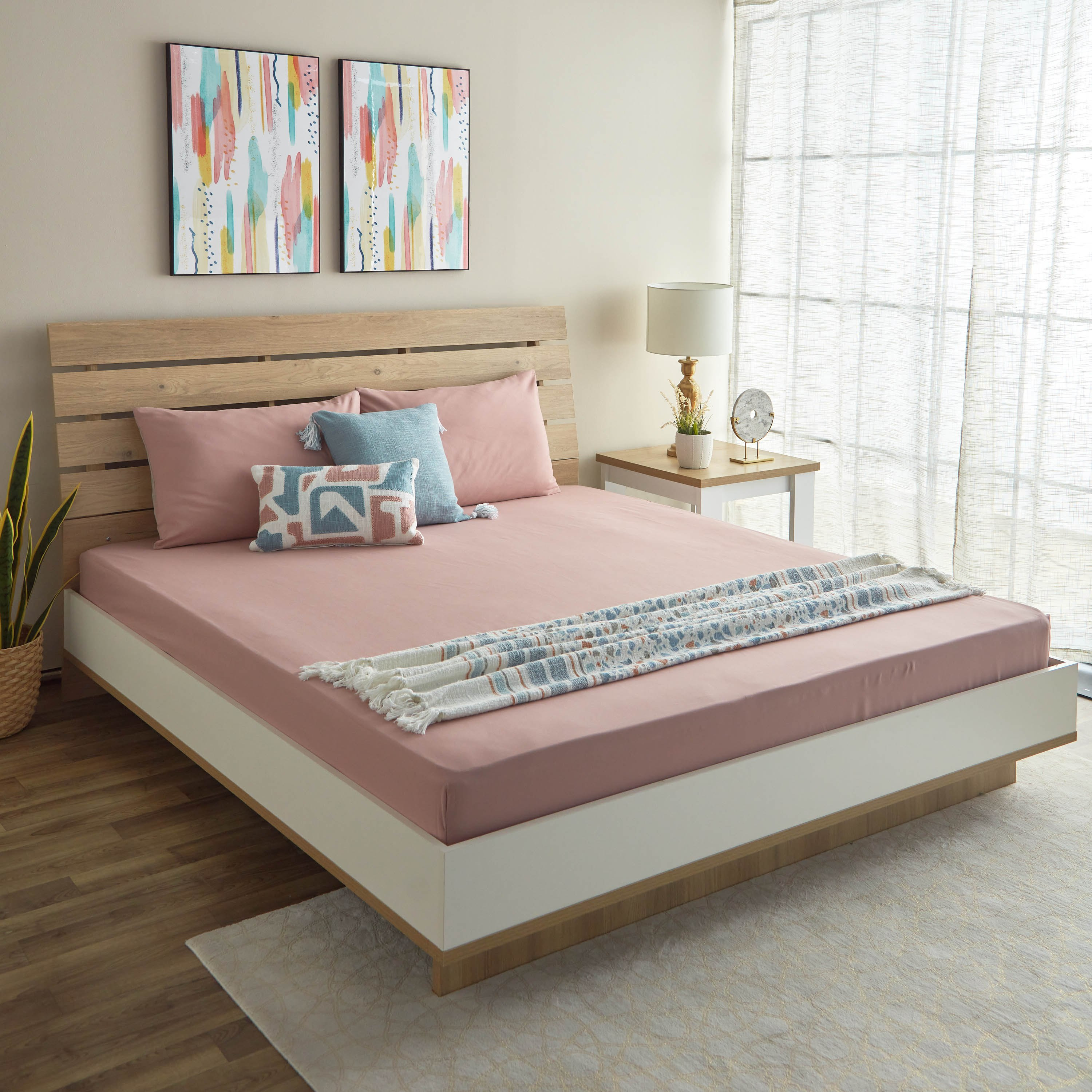 Derby Solid Microfibre Double Fitted Sheet - 140x200+25 cm-hbxhomeware-hbxbedroom-image-8