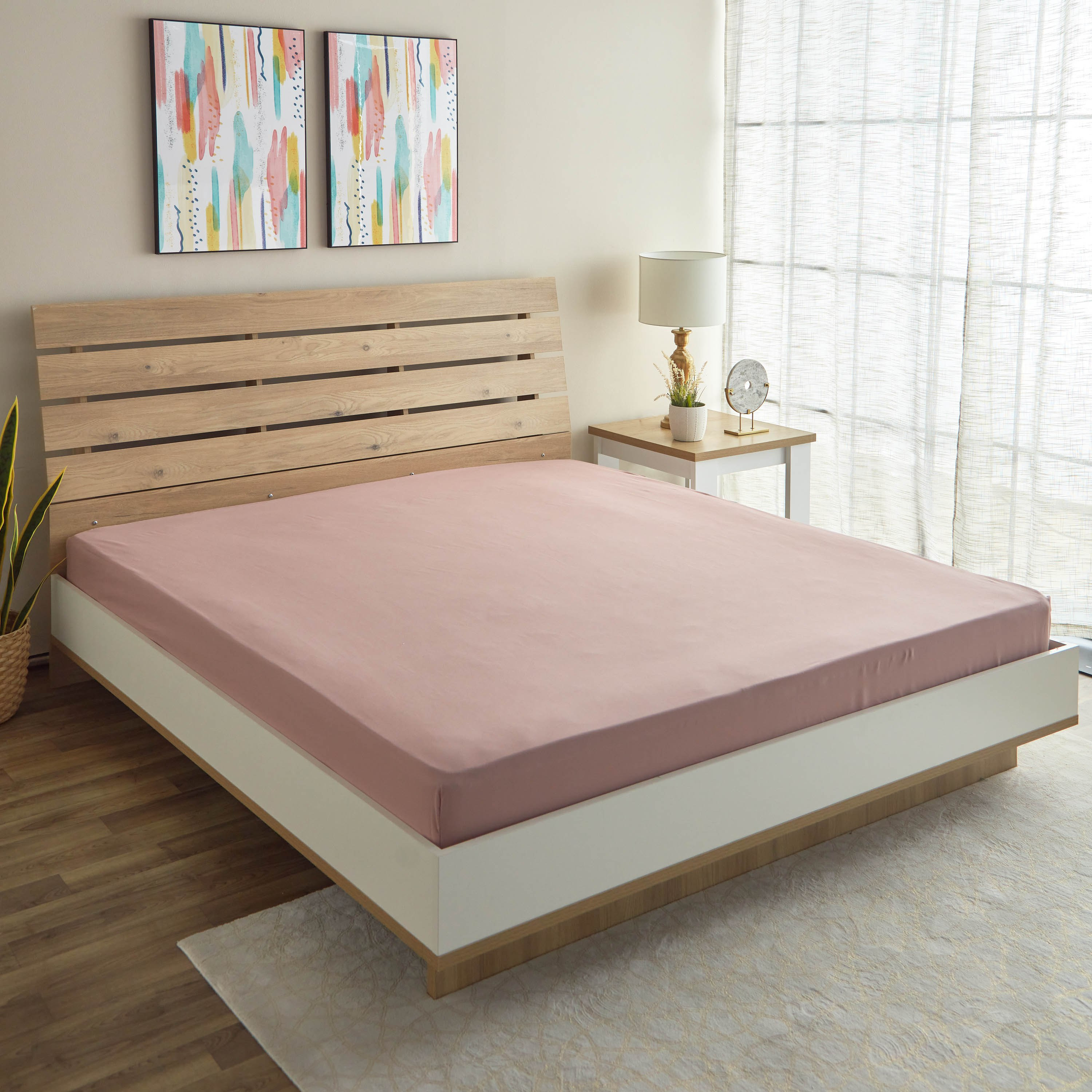 شرشف مطاطي كينج سادة من الألياف الدقيقة من ديربي - 180x200+25 سم-hbxhomeware-bedding-fittedsheets-image-1