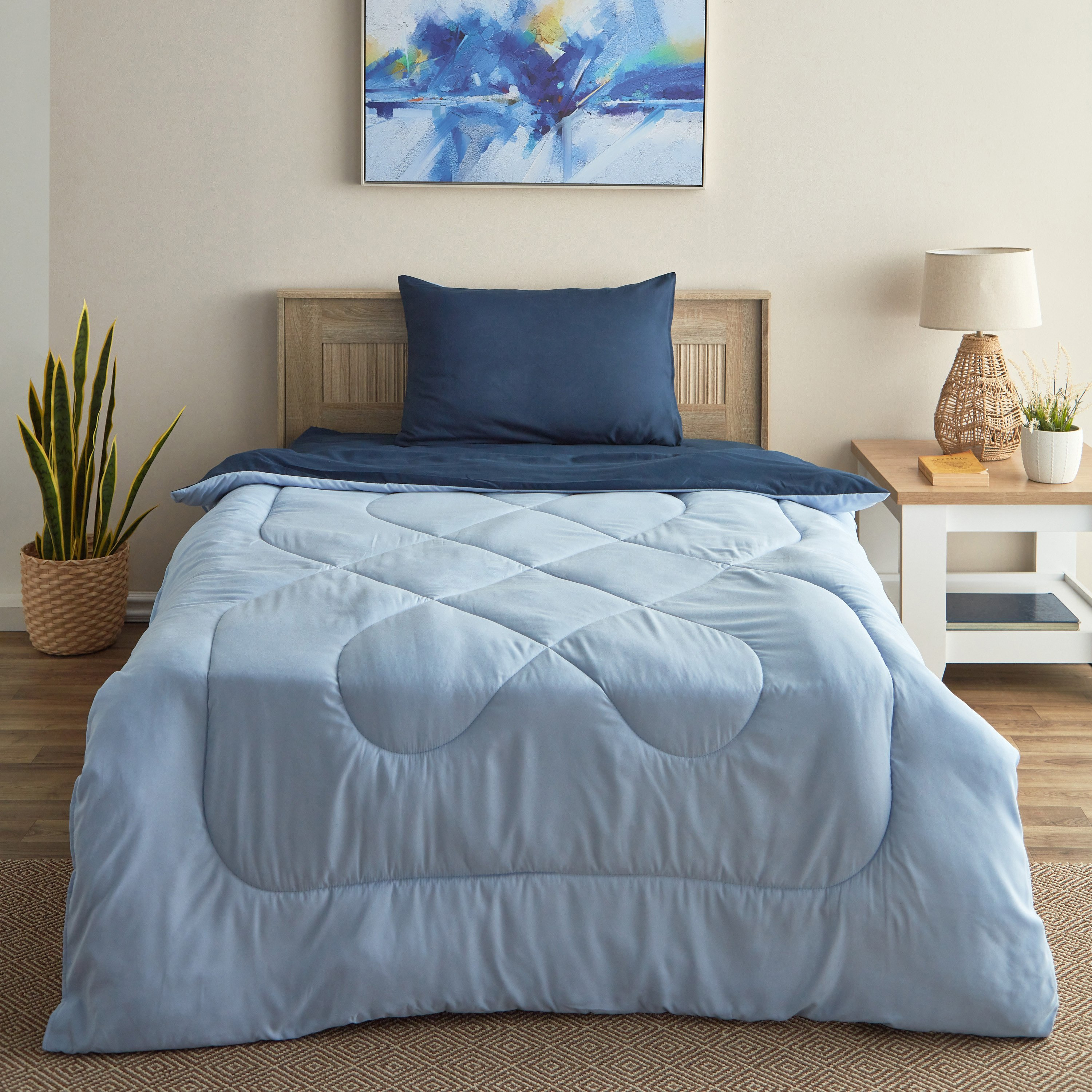طقم لحاف توين ألياف دقيقة يستخدم على الوجهين قطعتين من دربي - 160x220 سم-hbxkidsandyouth-beddingandfurnishings-comfortersets-image-3