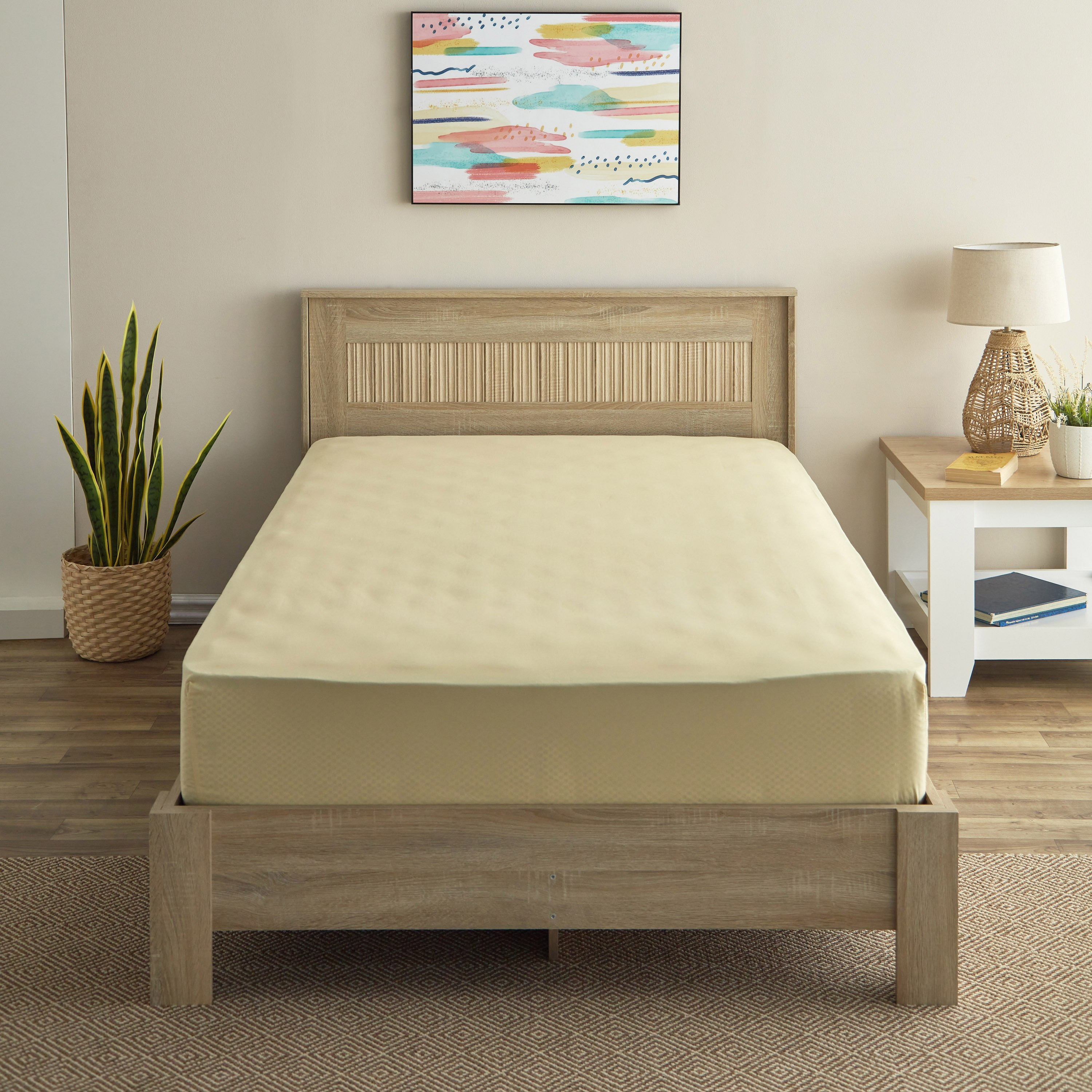 شرشف مطاطي فردي سادة من الألياف الدقيقة من ديربي - 90x190+20 سم-hbxhomeware-hbxbedroom-image-3
