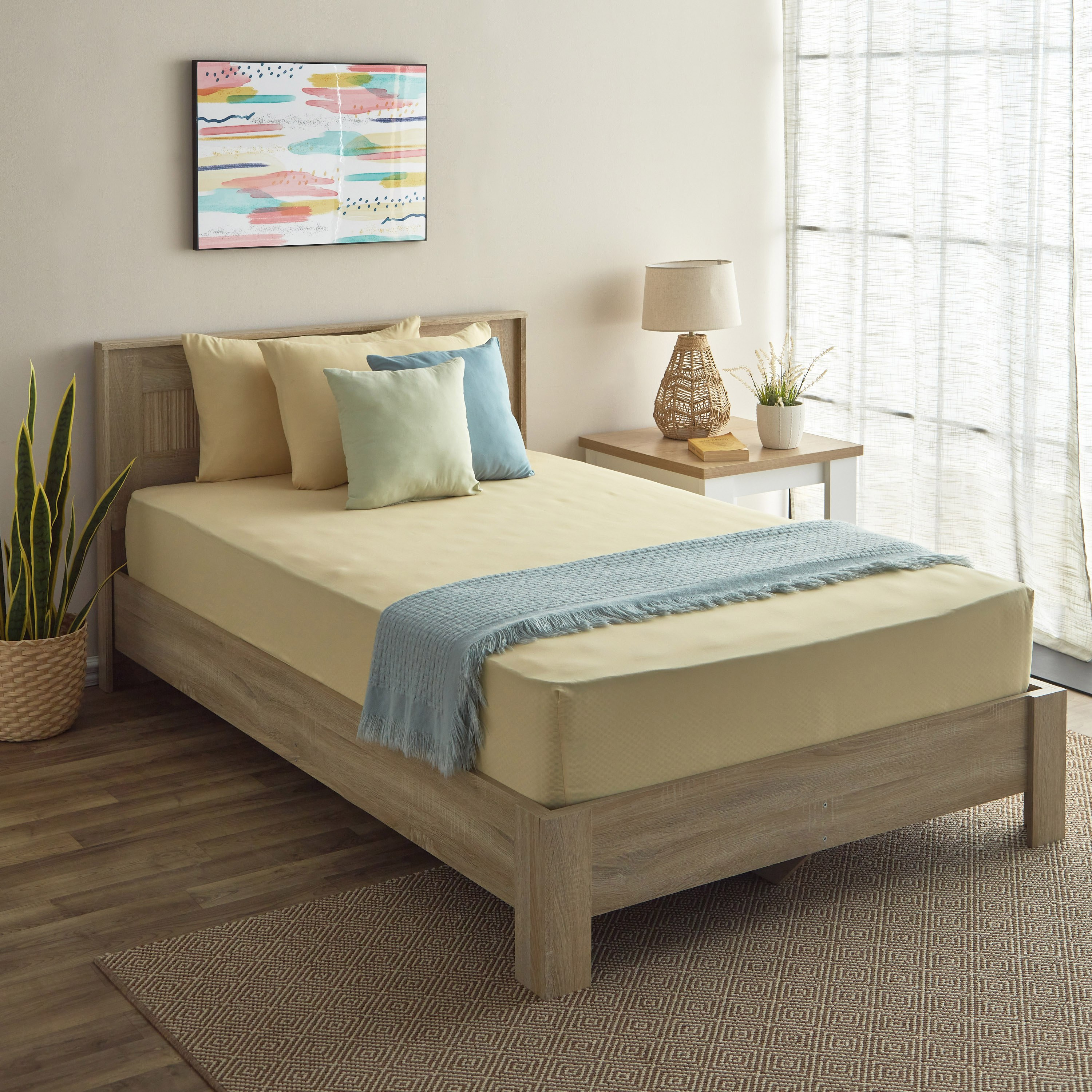 شرشف مطاطي فردي سادة من الألياف الدقيقة من ديربي - 90x190+20 سم-hbxhomeware-hbxbedroom-image-8