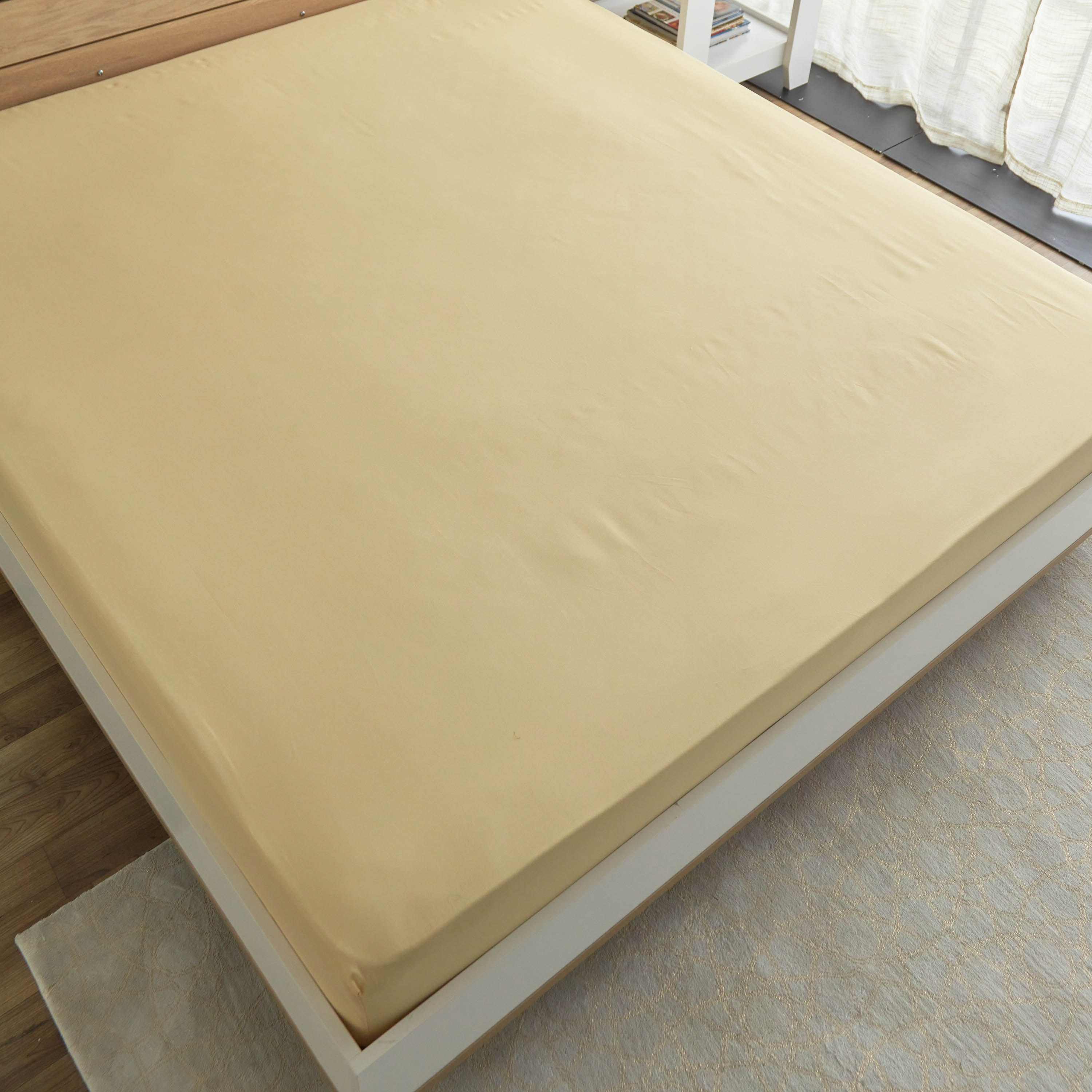 شرشف مطاطي كوين سادة من الألياف الدقيقة من ديربي - 150x200+25 سم-hbxhomeware-hbxbedroom-image-4
