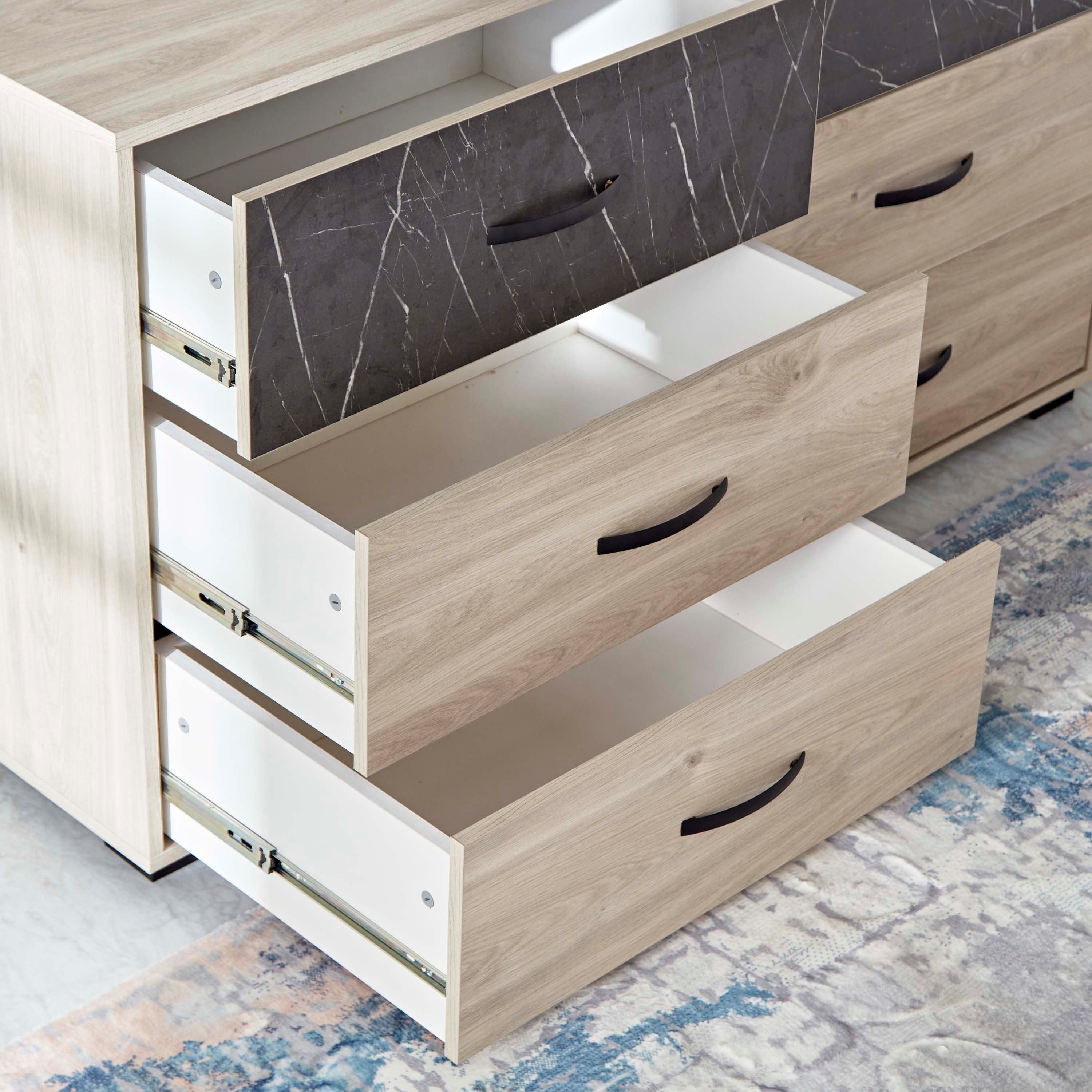 طقم غرفة نوم كينج 5 قطع من أثينا يورو - 180x200 سم-hbxbedroom-bedsandbedsets-bedroomsets-king-image-15