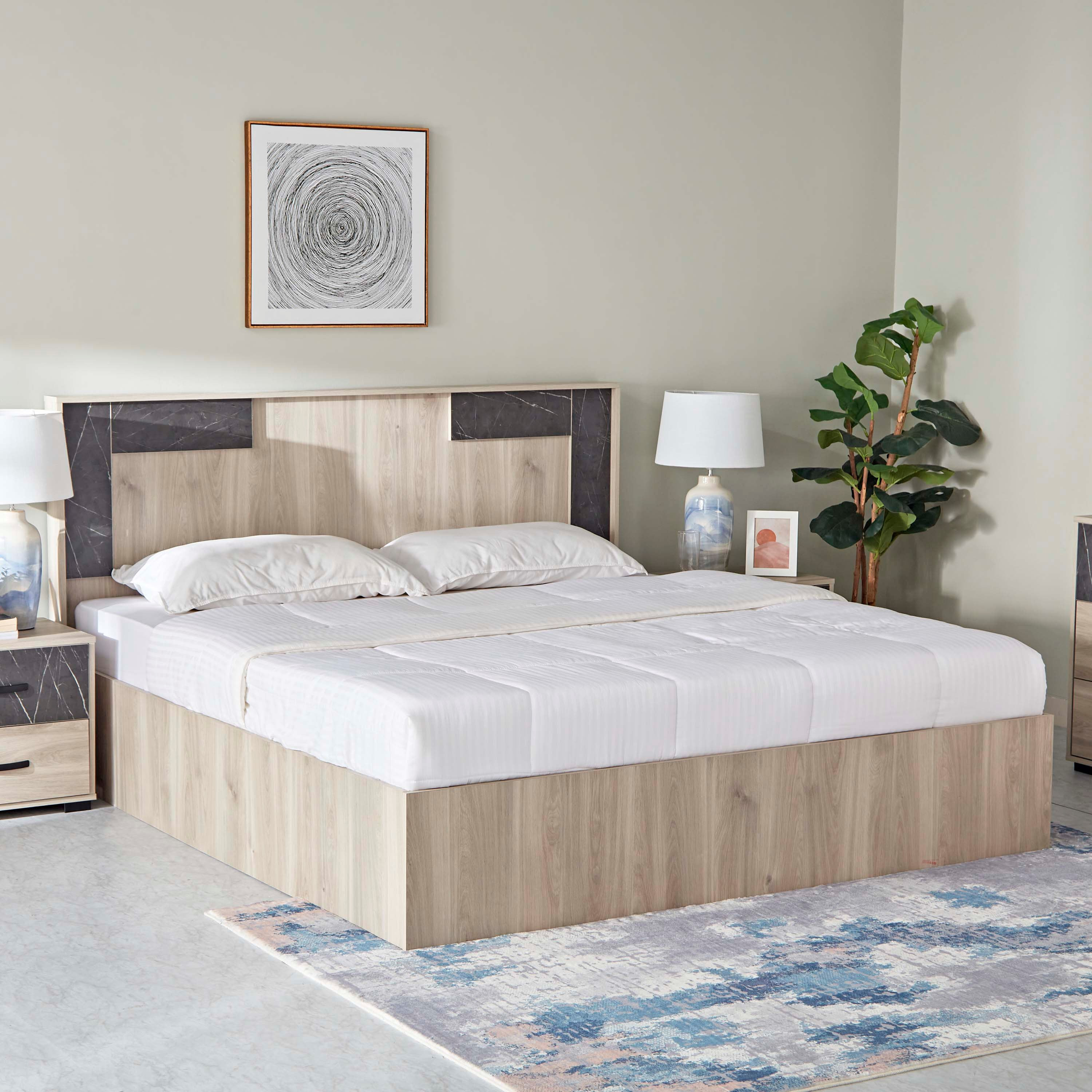 طقم غرفة نوم كينج 5 قطع من أثينا يورو - 180x200 سم-hbxbedroom-bedsandbedsets-bedroomsets-king-image-3