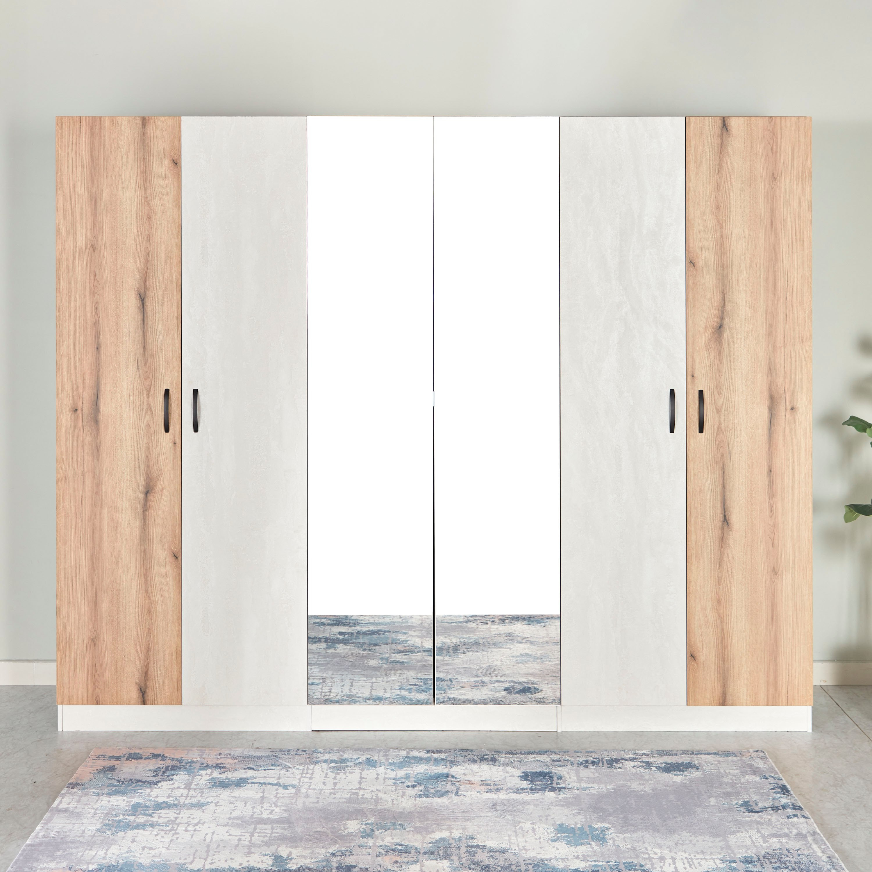 Buy Athens Rise 6-Door Wardrobe with 2 Mirrors Online in KSA | Homebox