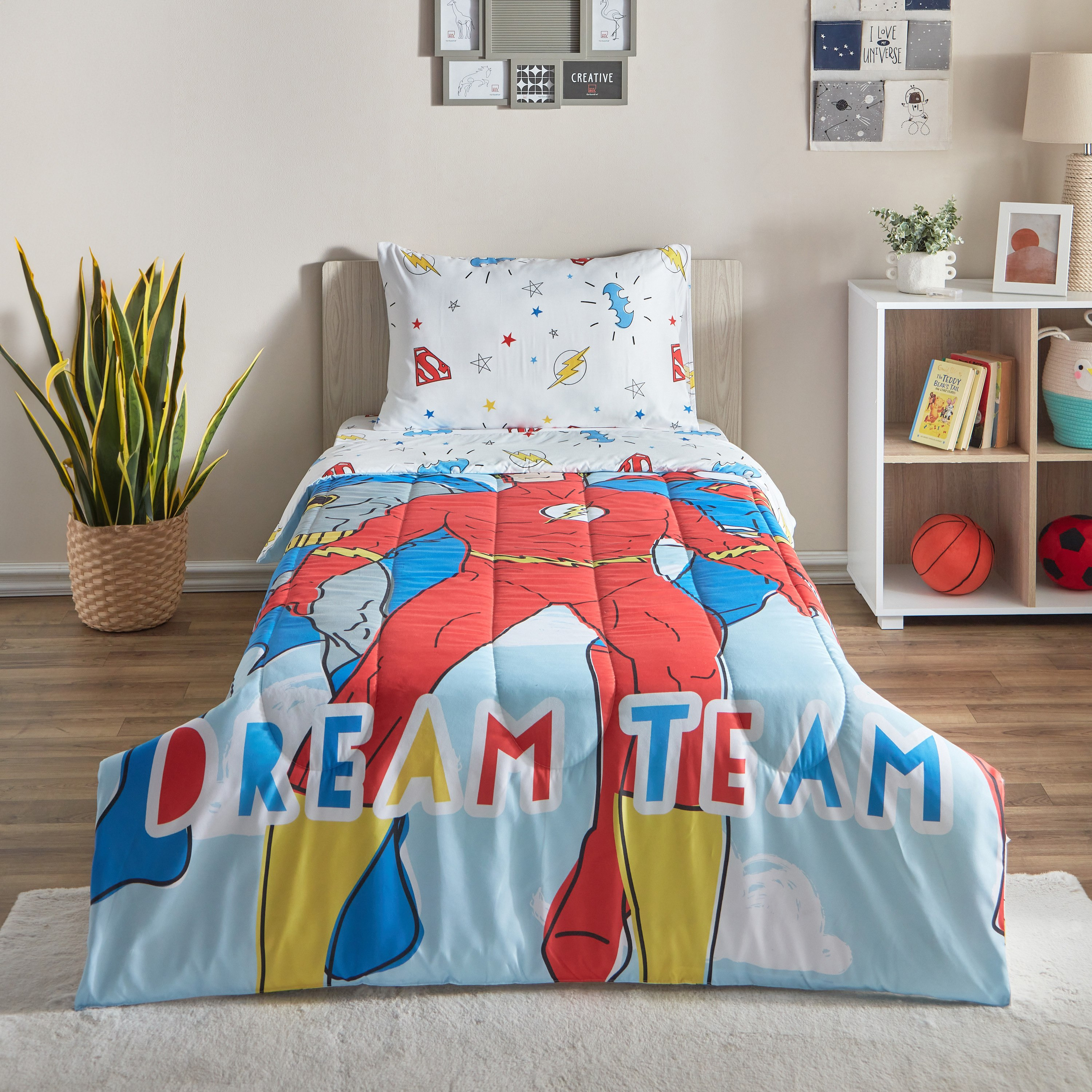 طقم لحاف فردي قطعتين من جاستيس ليج - 160x220 سم-hbxhomeware-hbxkidsandyouth-image-2