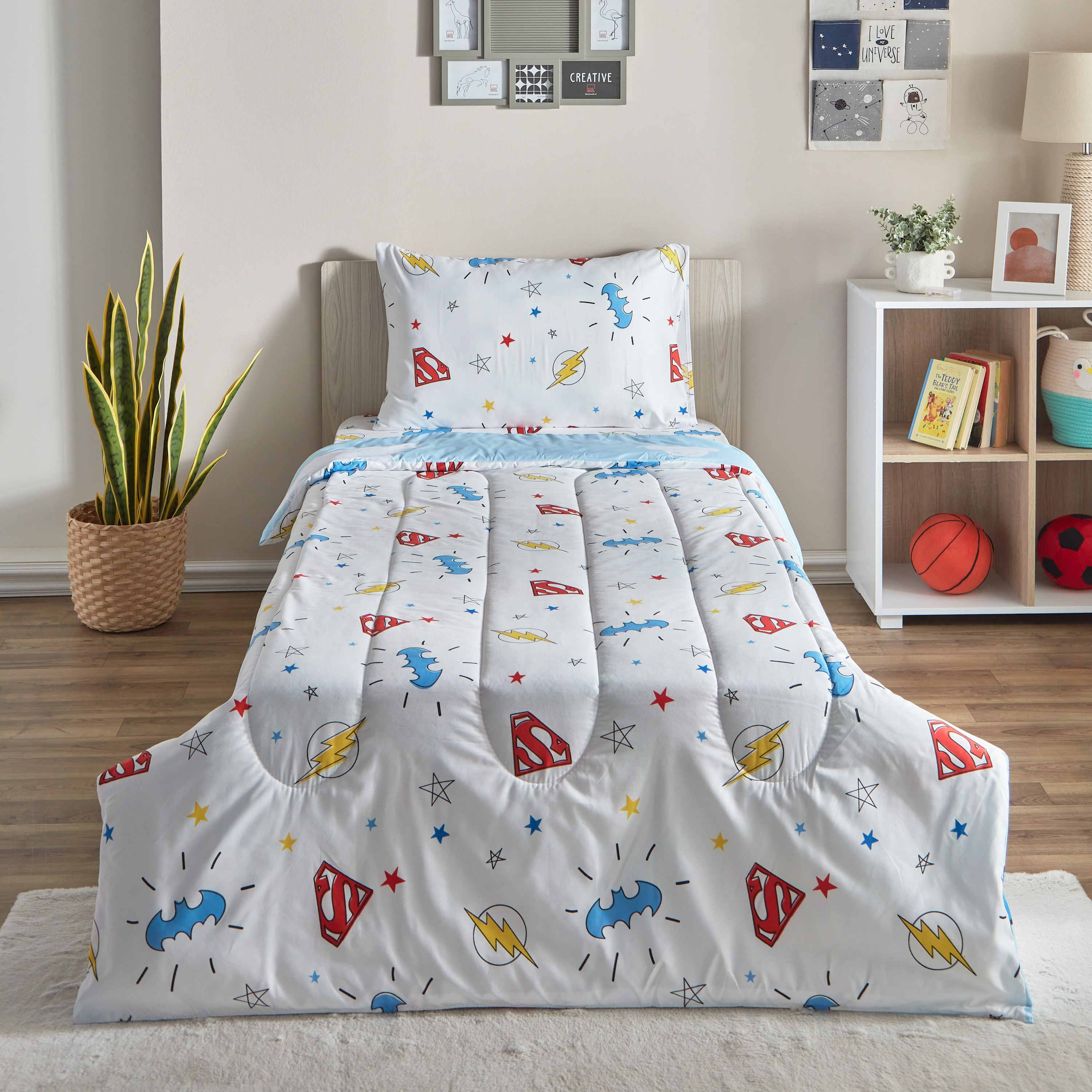 طقم لحاف فردي قطعتين من جاستيس ليج - 160x220 سم-hbxhomeware-hbxkidsandyouth-image-3