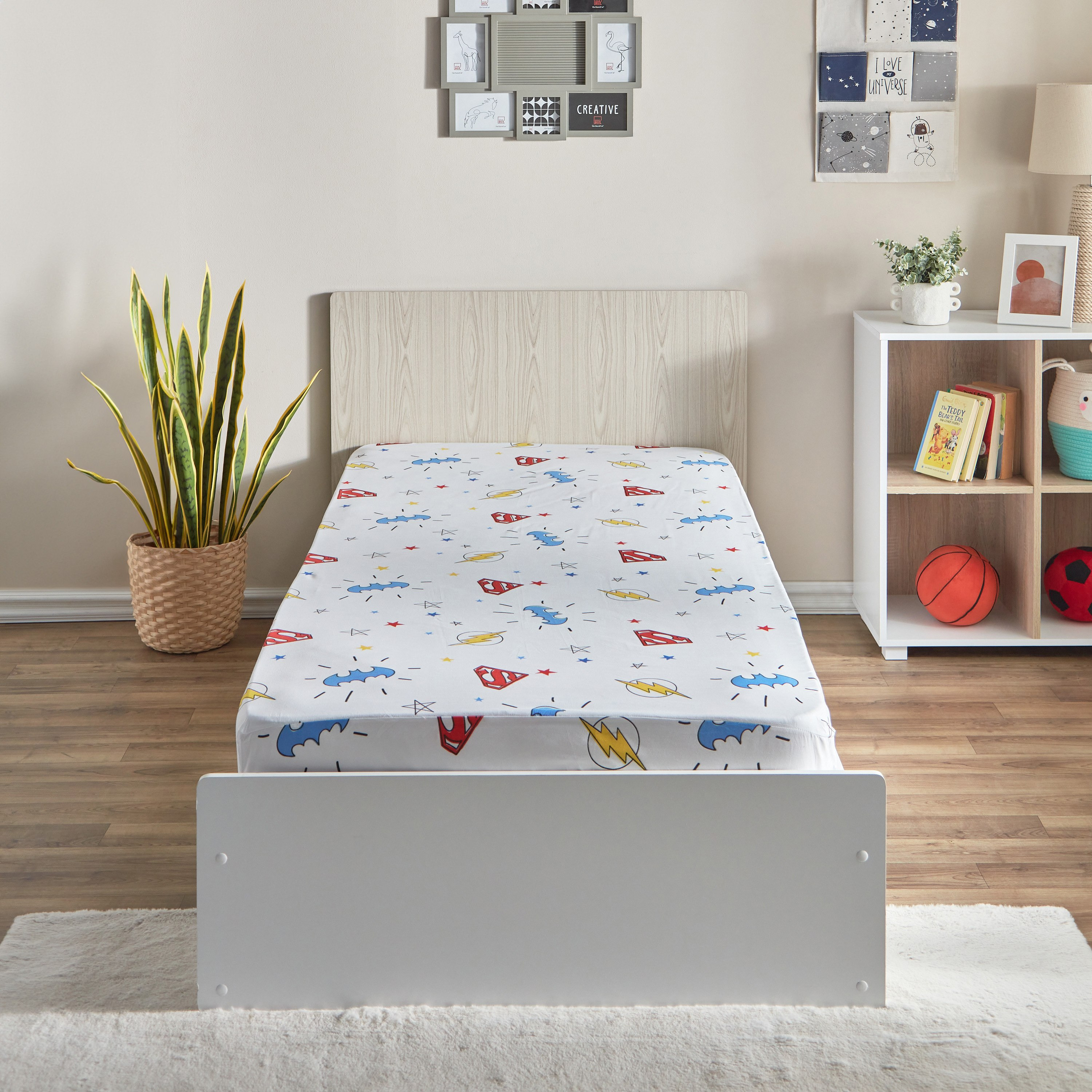 شرشف مطاطي فردي من جاستيس ليج - 200x90+25 سم-hbxhomeware-hbxkidsandyouth-image-2