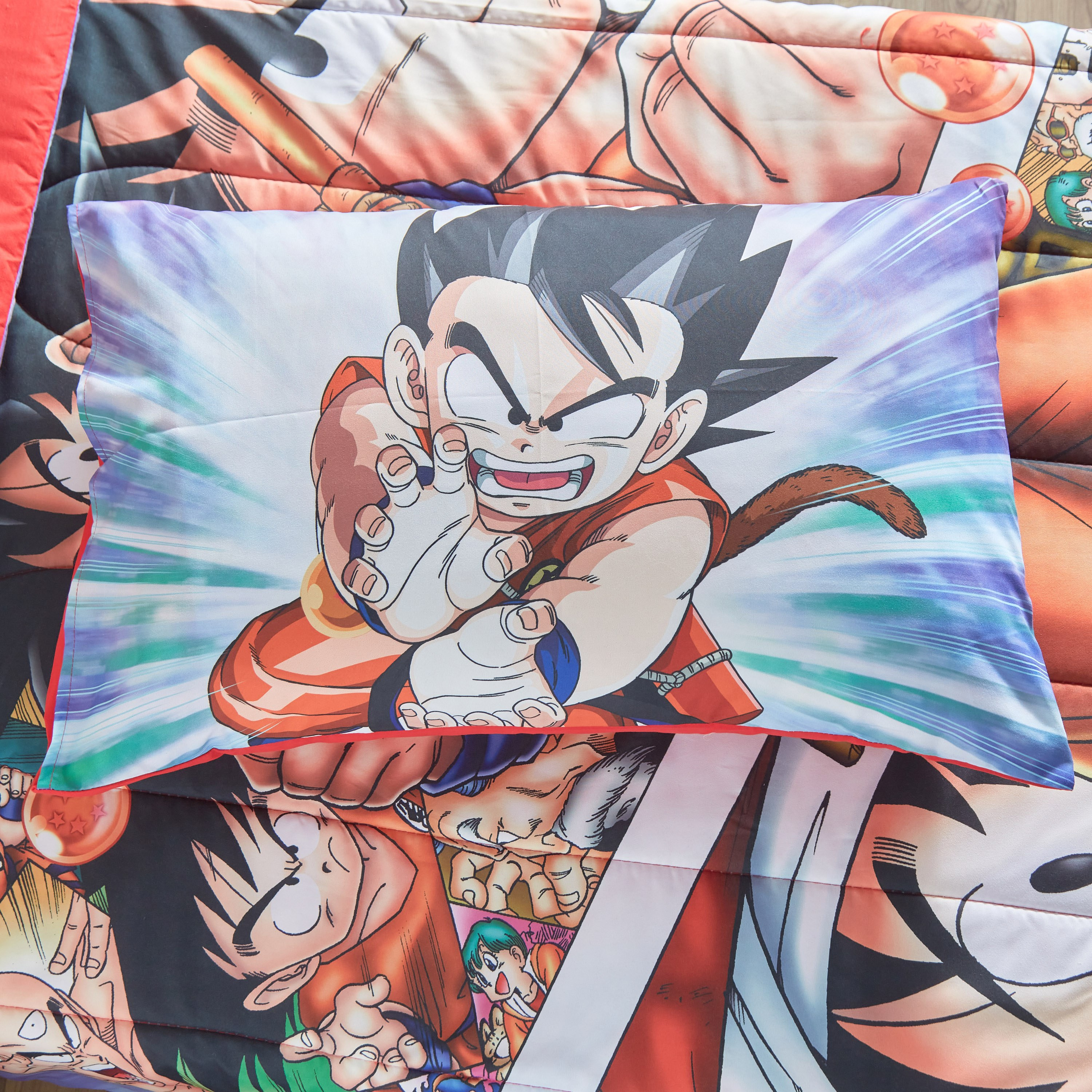 طقم لحاف فردي قطعتين بطبعات دراجون بول زد - 135x220 سم-hbxhomeware-hbxkidsandyouth-image-6