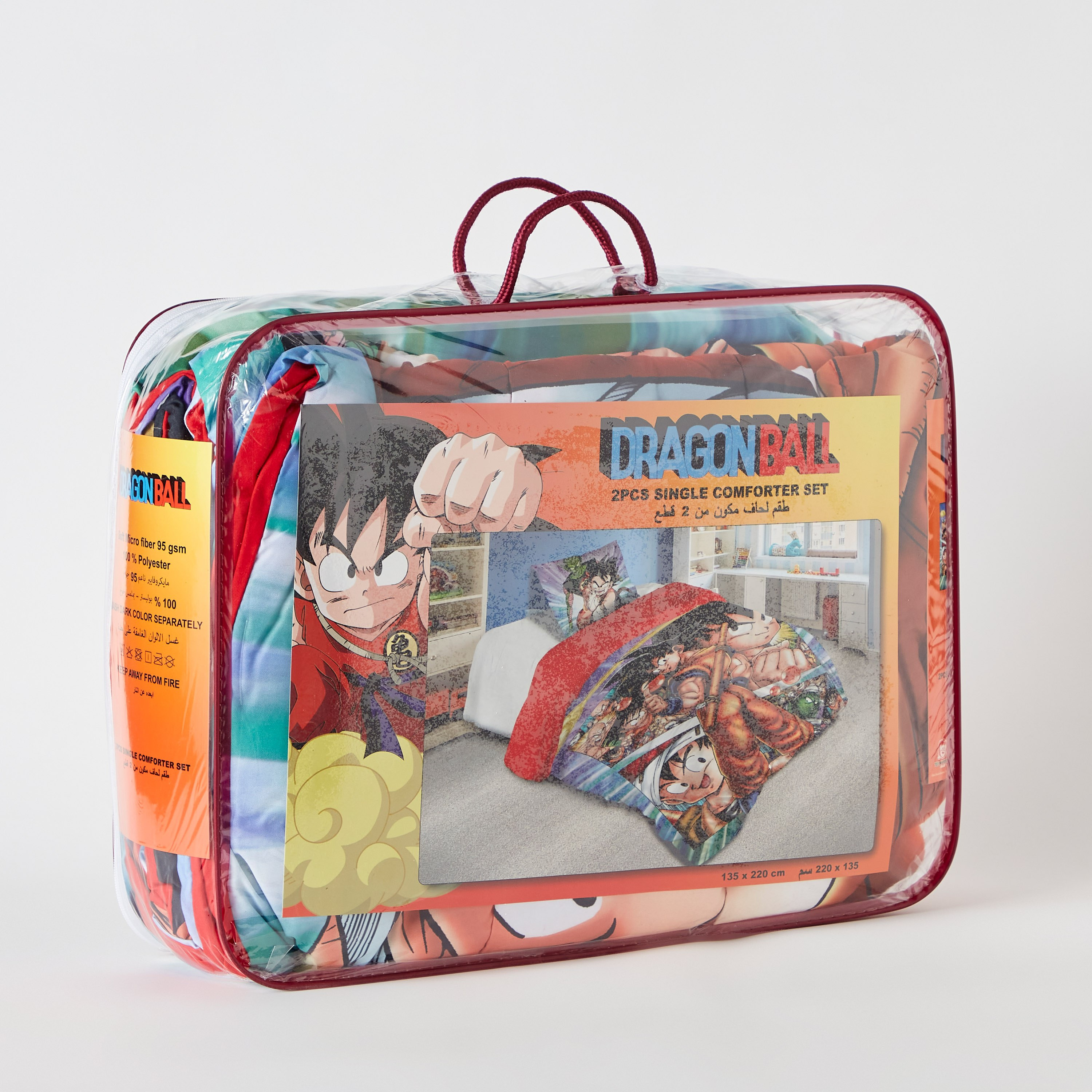 طقم لحاف فردي قطعتين بطبعات دراجون بول زد - 135x220 سم-hbxhomeware-hbxkidsandyouth-image-8