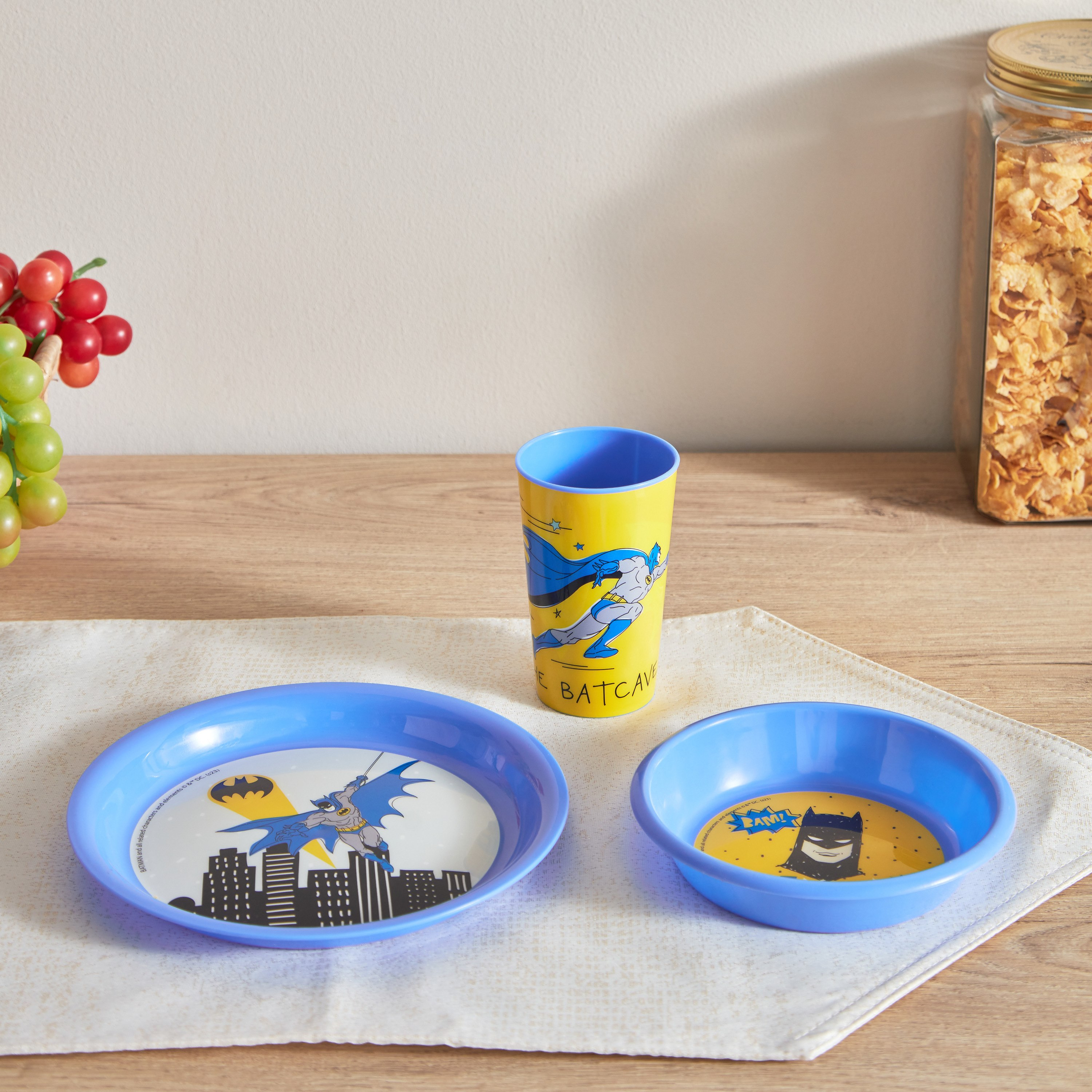 طقم إفطار 3 قطع باتمان من جاستيس ليج-hbxhomeware-hbxkidsandyouth-image-1