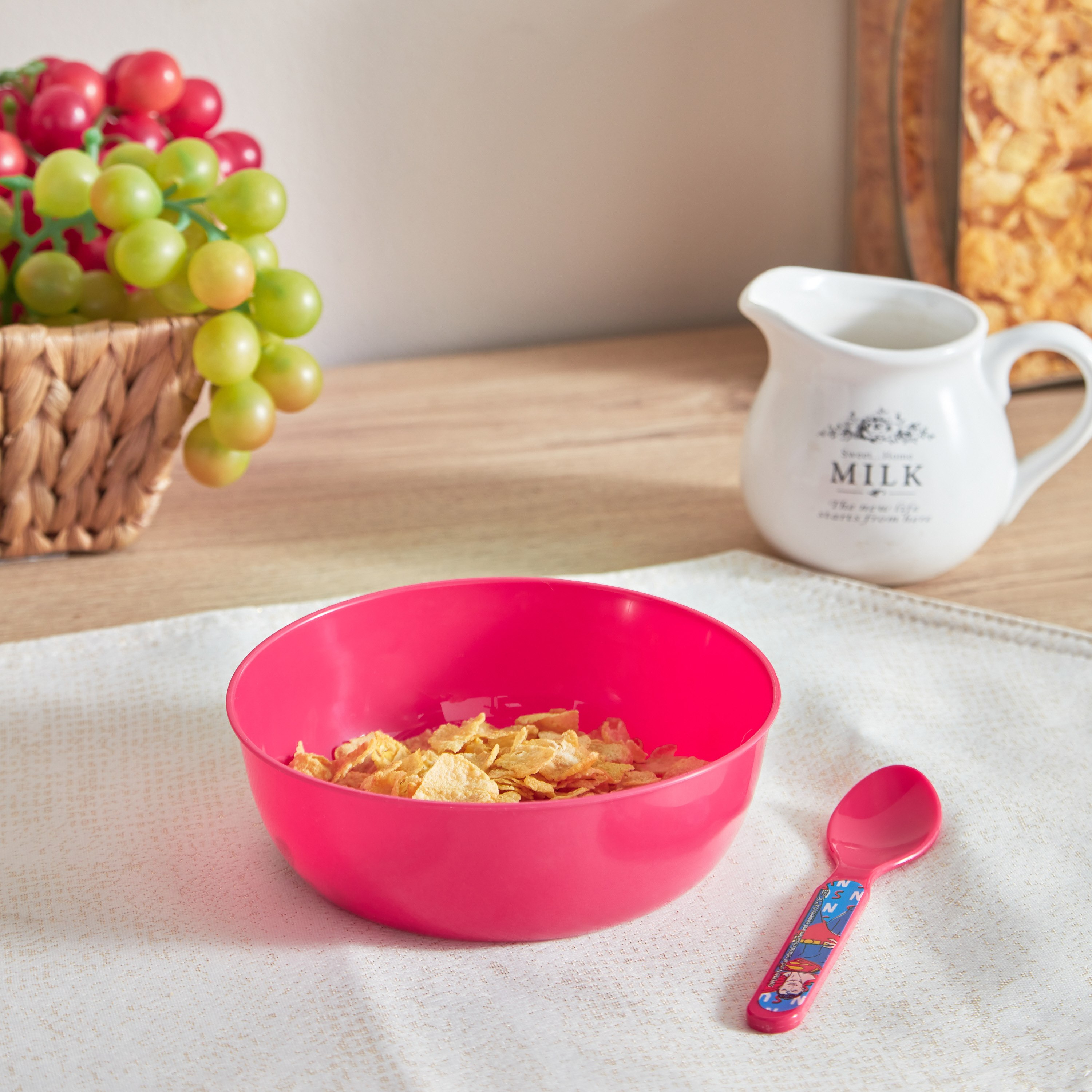 طقم وعاء وملعقة سوبرمان من جاستيس ليج - 500 مل-hbxhomeware-hbxkidsandyouth-image-4