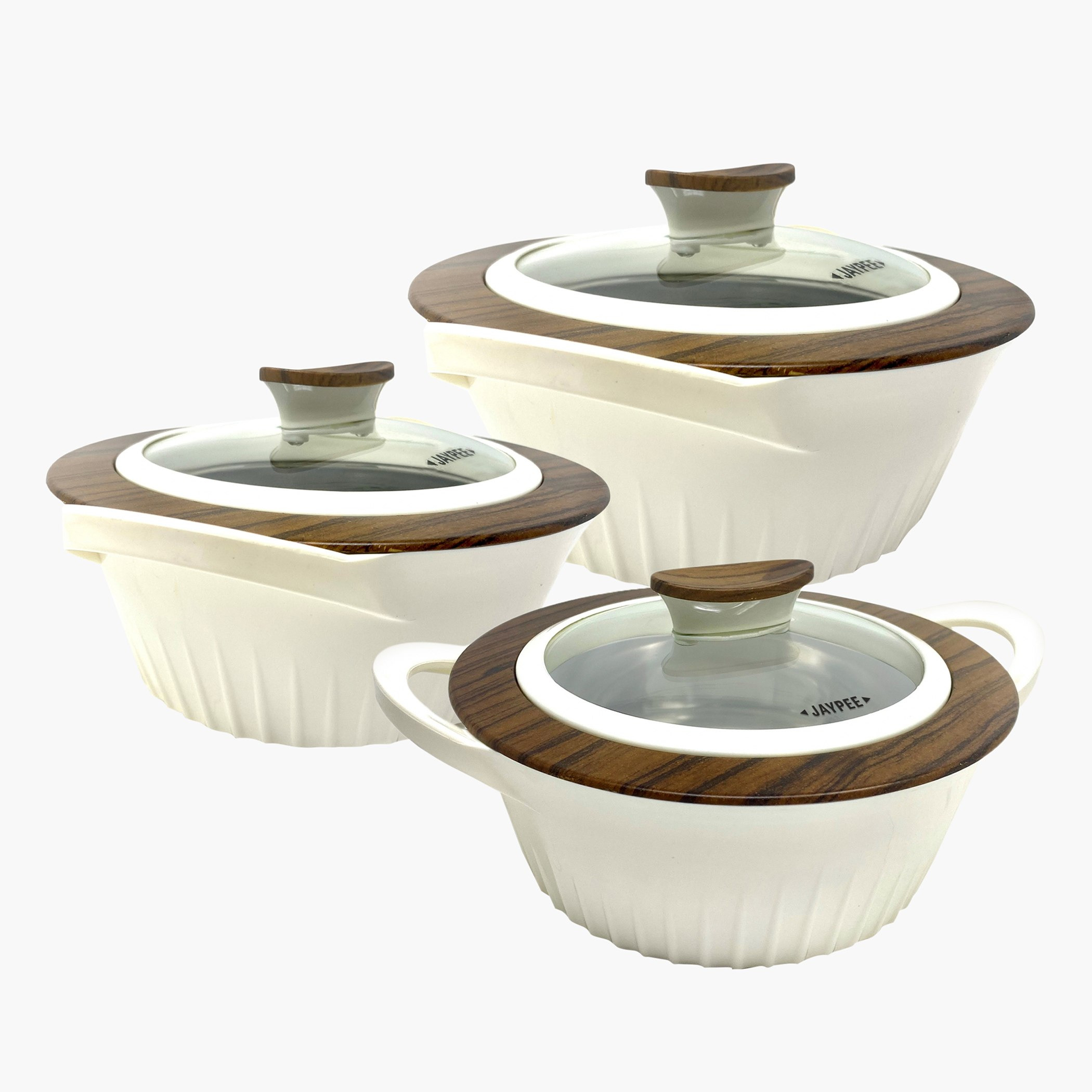 طقم كسرولة بغطاء زجاج 3 قطع من أوليوود-hbxdecorandfurnishings-tabletop-serveware-image-1