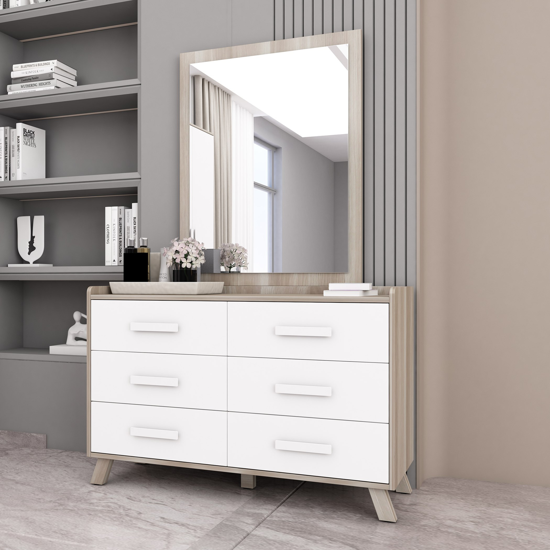 طقم غرفة نوم كينج 5 قطع من هارفارد - 180x200 سم-hbxbedroom-bedsandbedsets-bedroomsets-king-image-7