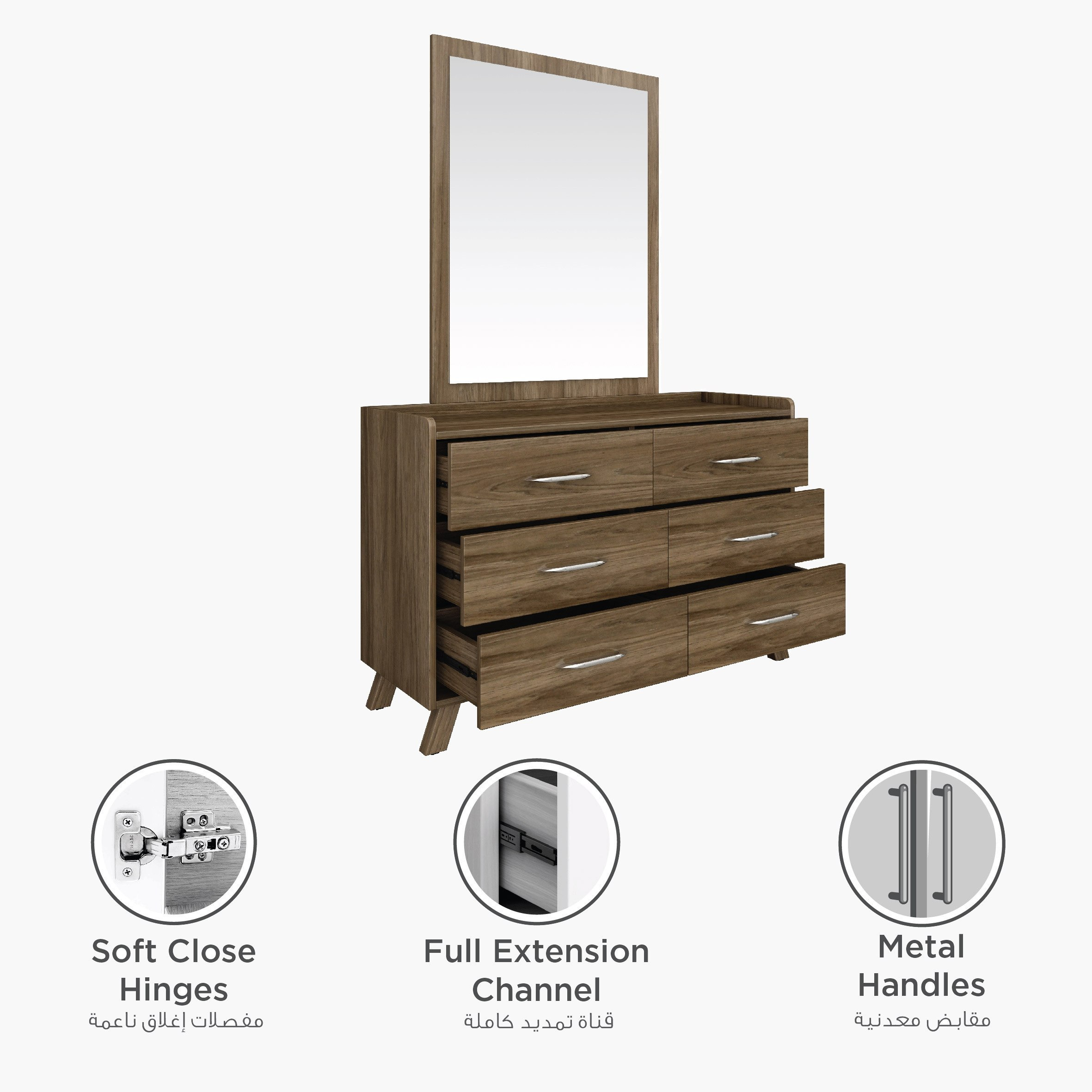 طقم غرفة نوم كينج 5 قطع من هيلتون - 180x200 سم-hbxbedroom-bedsandbedsets-bedroomsets-king-image-15
