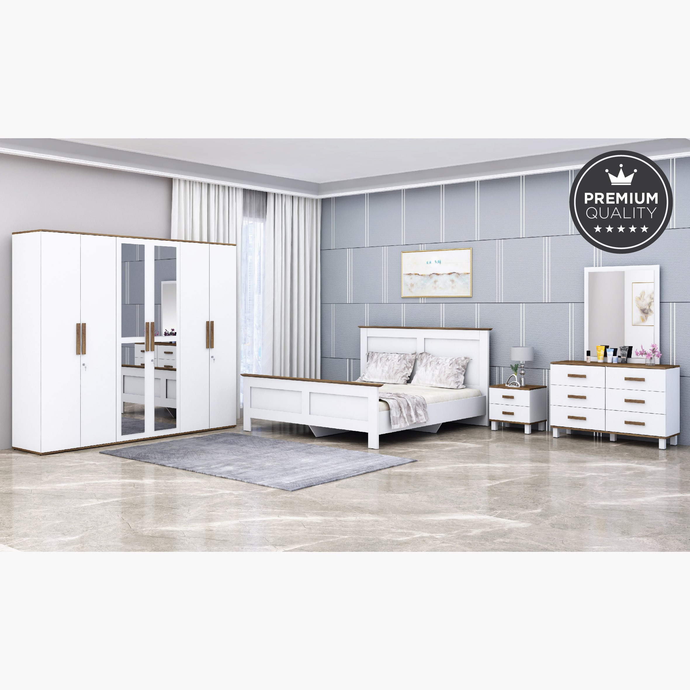 خزانة ملابس 6 أبواب بمرآة من وايتفيلد-hbxfurniture-wardrobes-image-7