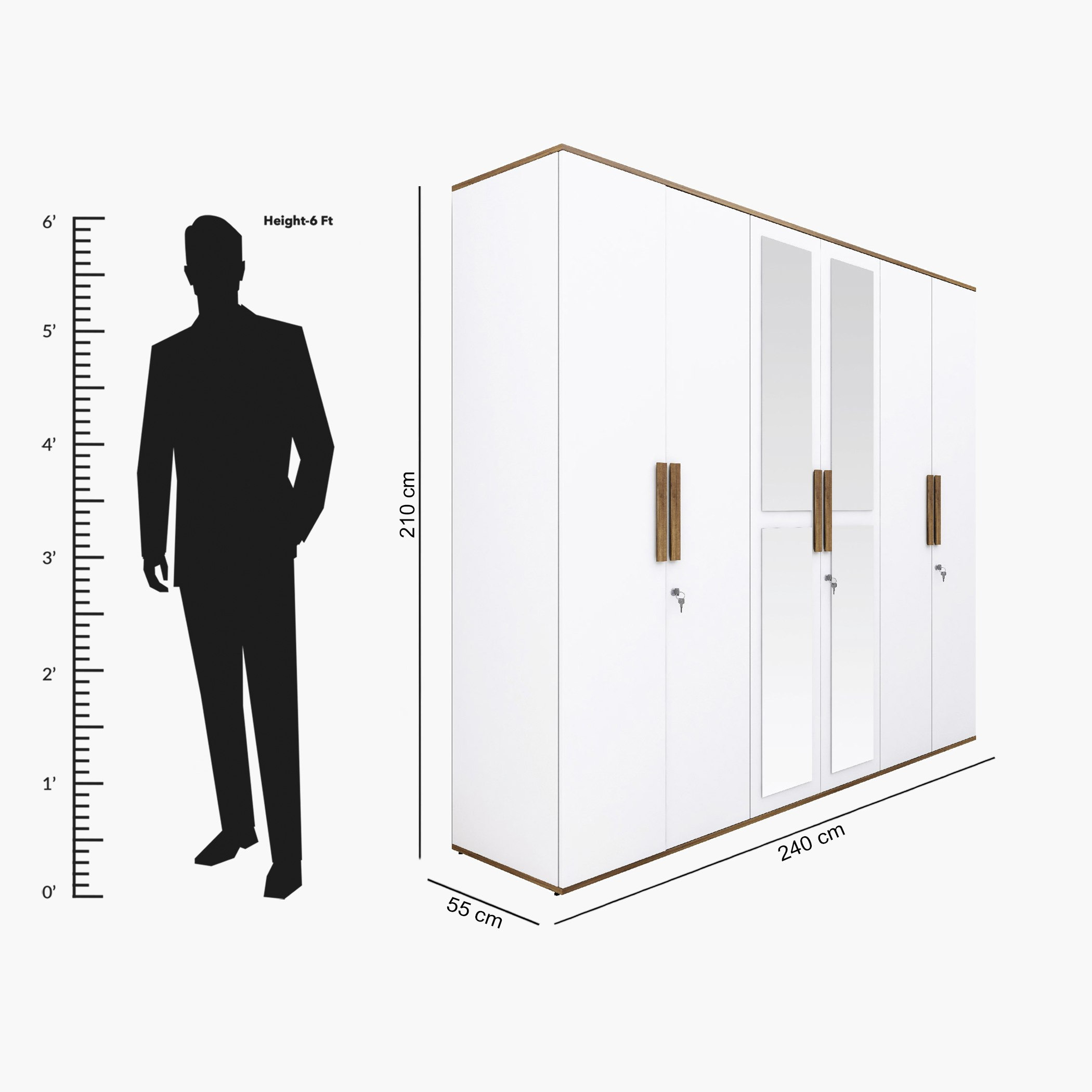 خزانة ملابس 6 أبواب بمرآة من وايتفيلد-hbxfurniture-wardrobes-image-8