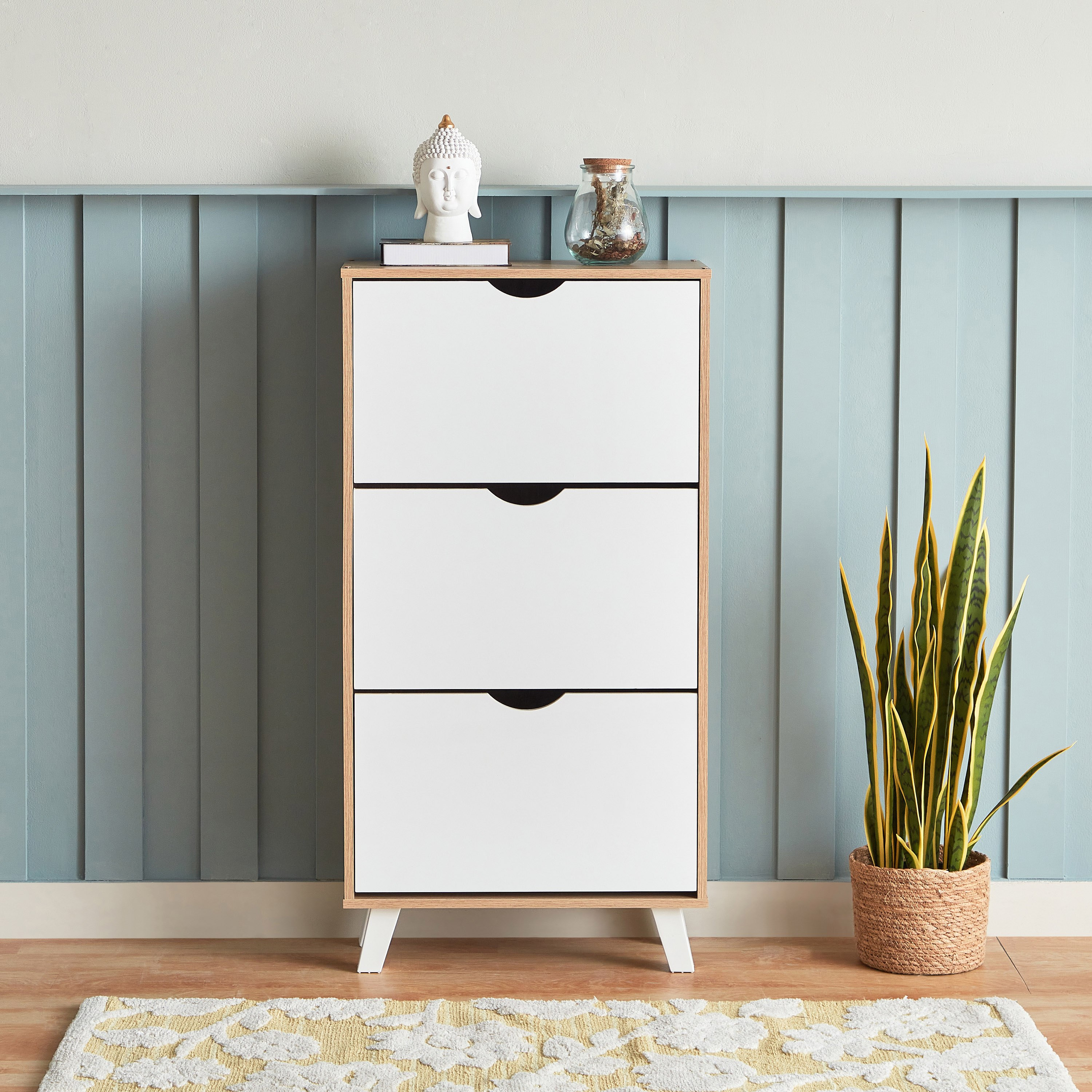 Alford Albany 18-Pair Shoe Cabinet with 3 Drawers-hbxbedroom-shoecabinetsandracks-image-2