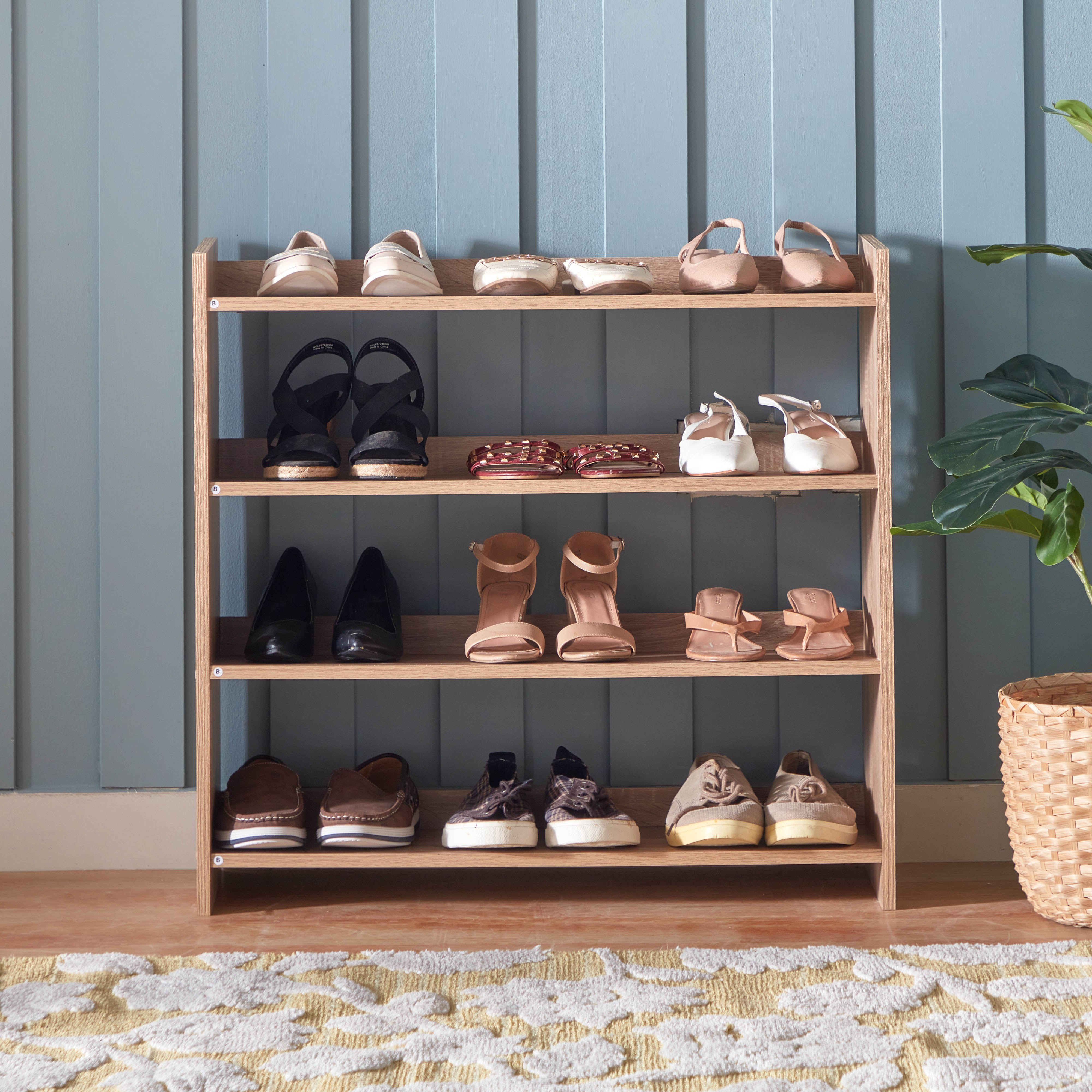 رف أحذية 4 رفوف لـ12 زوجًا من جاز-hbxbedroom-shoecabinetsandracks-image-2