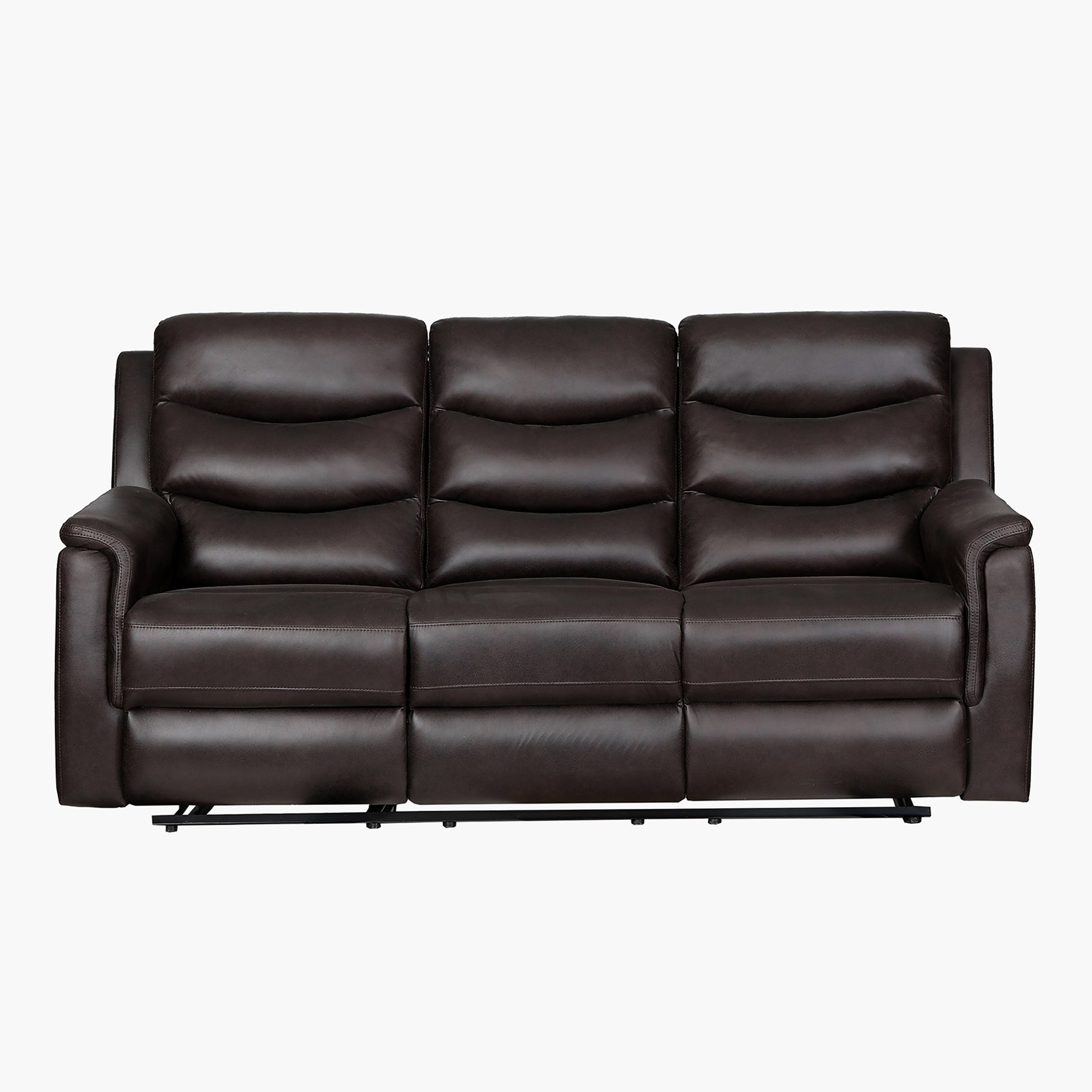 Vatican 3-Seater Leather Look Fabric Recliner Sofa with Dropdown Table-hbxlivingroom-sofasandarmchairs-sofas-image-2