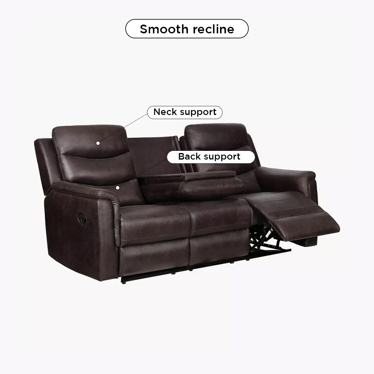 Vatican 3-Seater Leather Look Fabric Recliner Sofa with Dropdown Table-hbxlivingroom-sofasandarmchairs-sofas-image-6