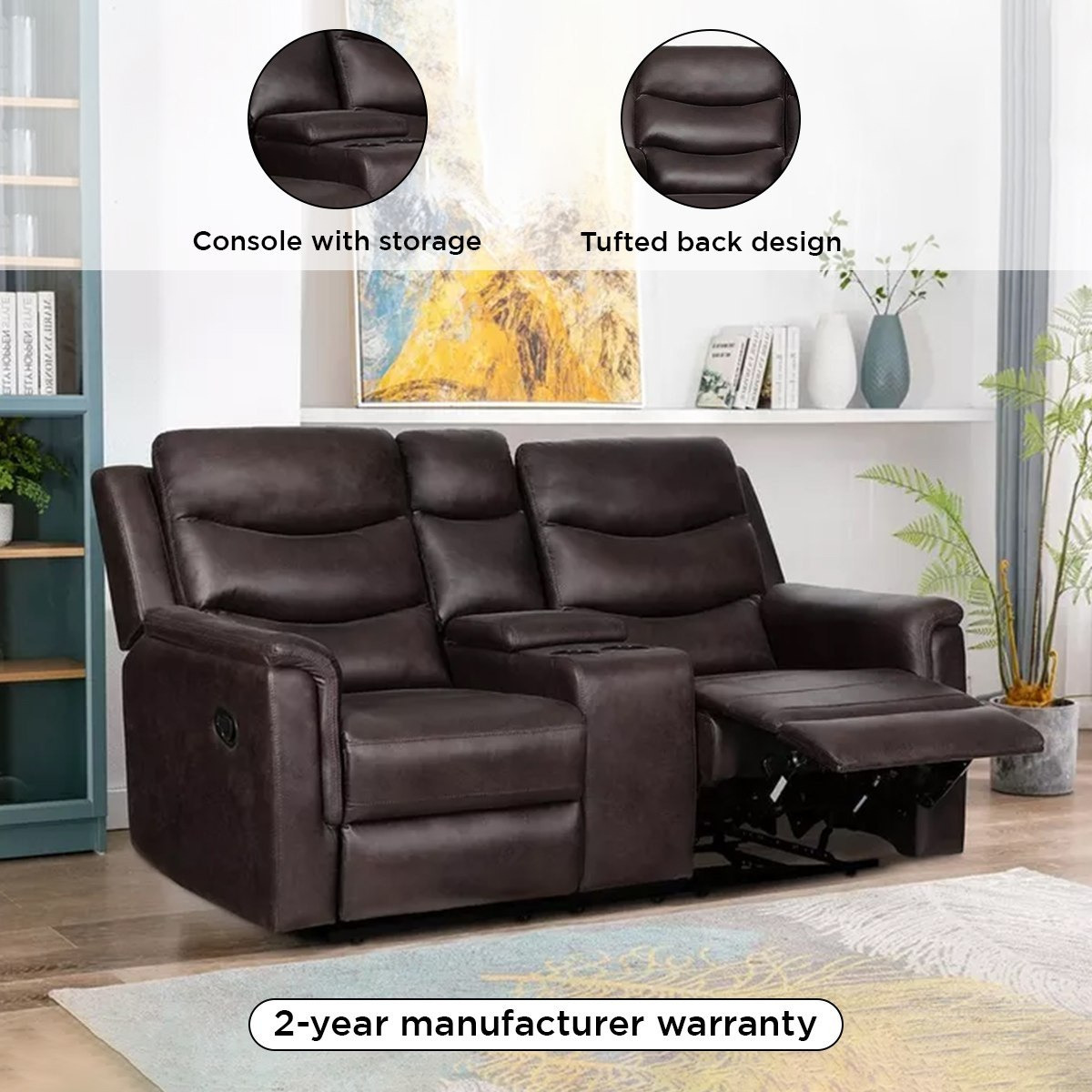 كنبة استرخاء قماش بتصميم جلد مقعدين بكونسول وحامل أكواب من فاتيكان-hbxlivingroom-sofasandarmchairs-sofas-image-14