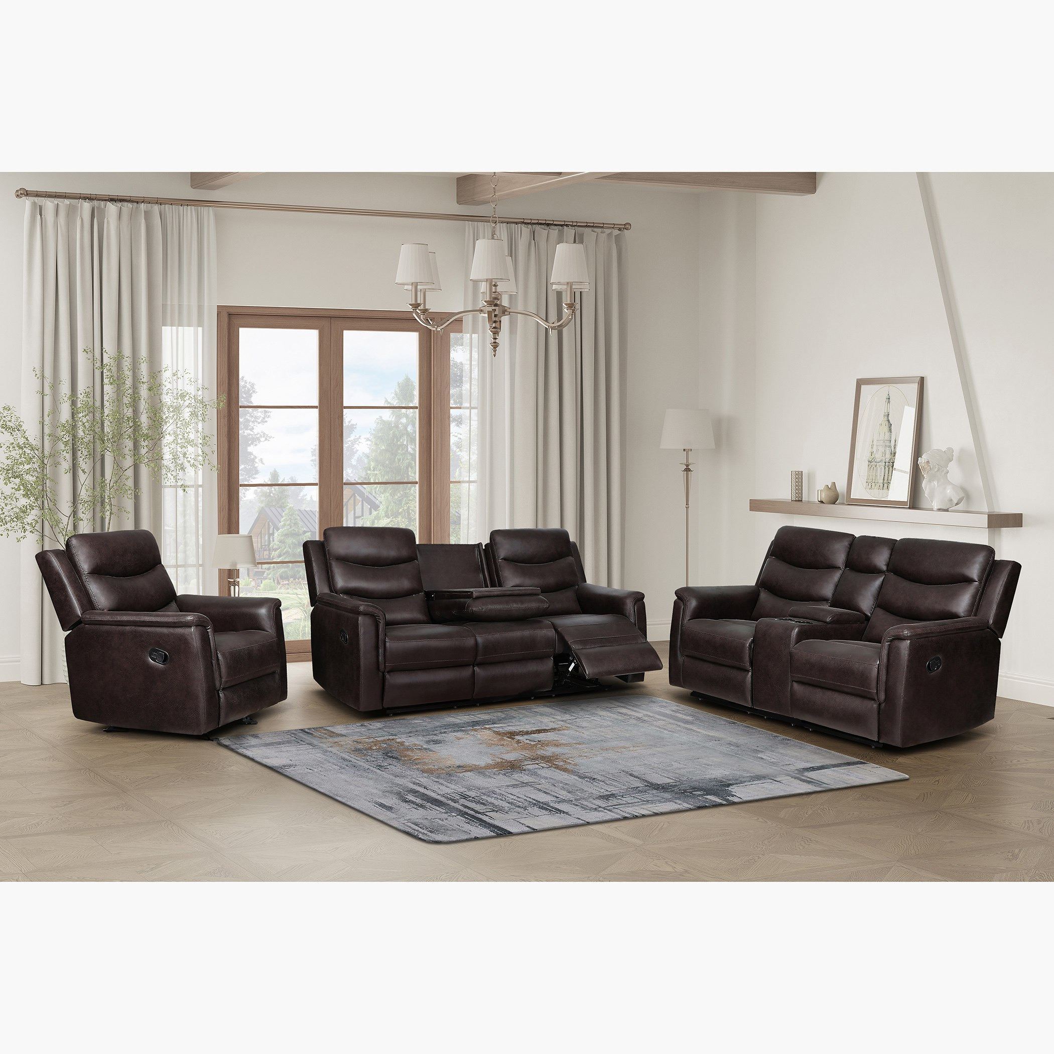 Rocker recliner sofa set hot sale