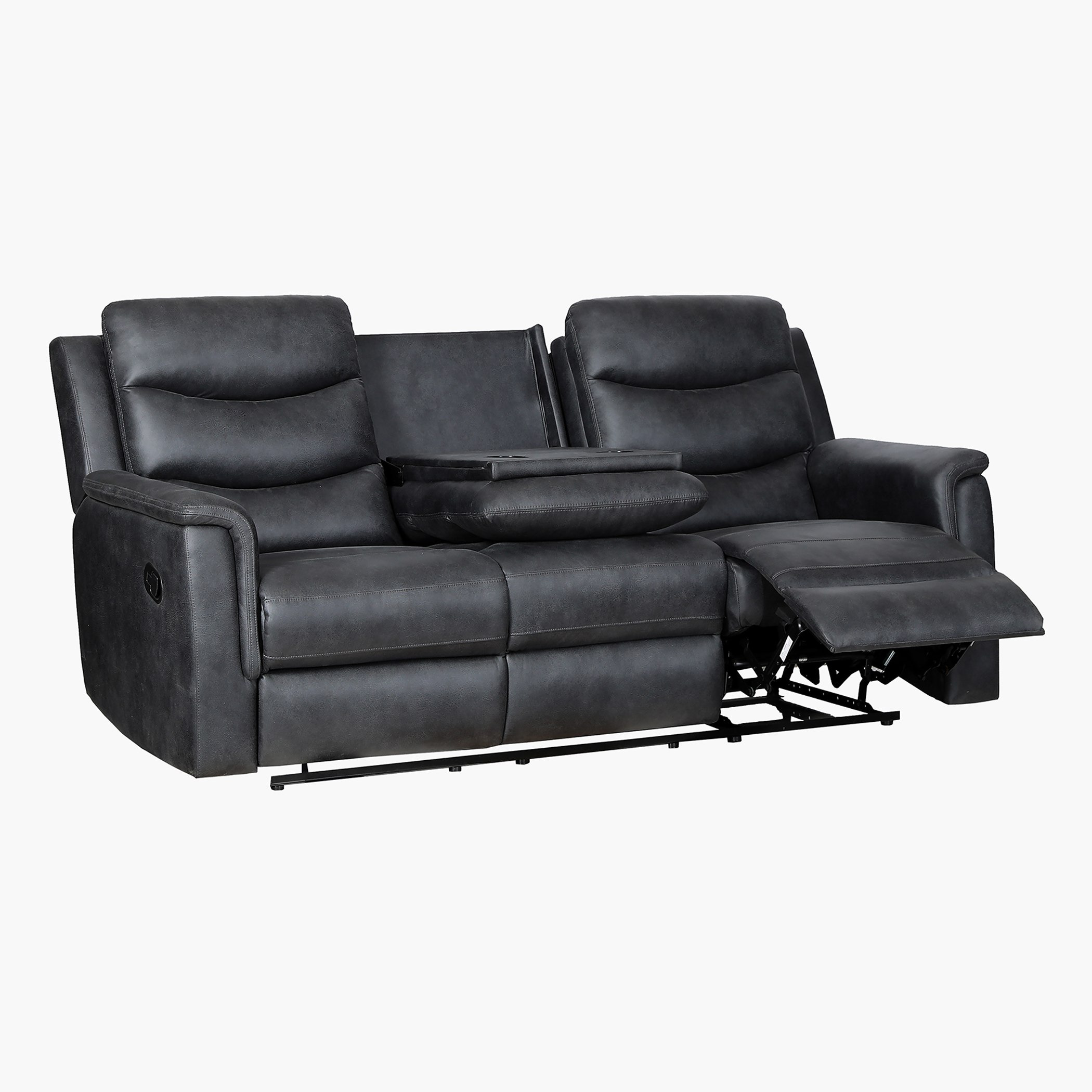 كنبة استرخاء 3 مقاعد جلد صناعي مع طاولة منسدلة من فاتيكان-hbxlivingroom-sofasandarmchairs-sofas-image-3