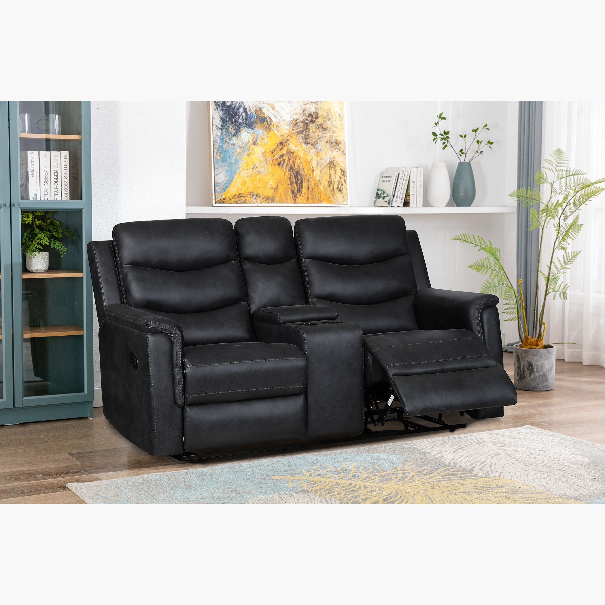 2 seater sofa on sale with console