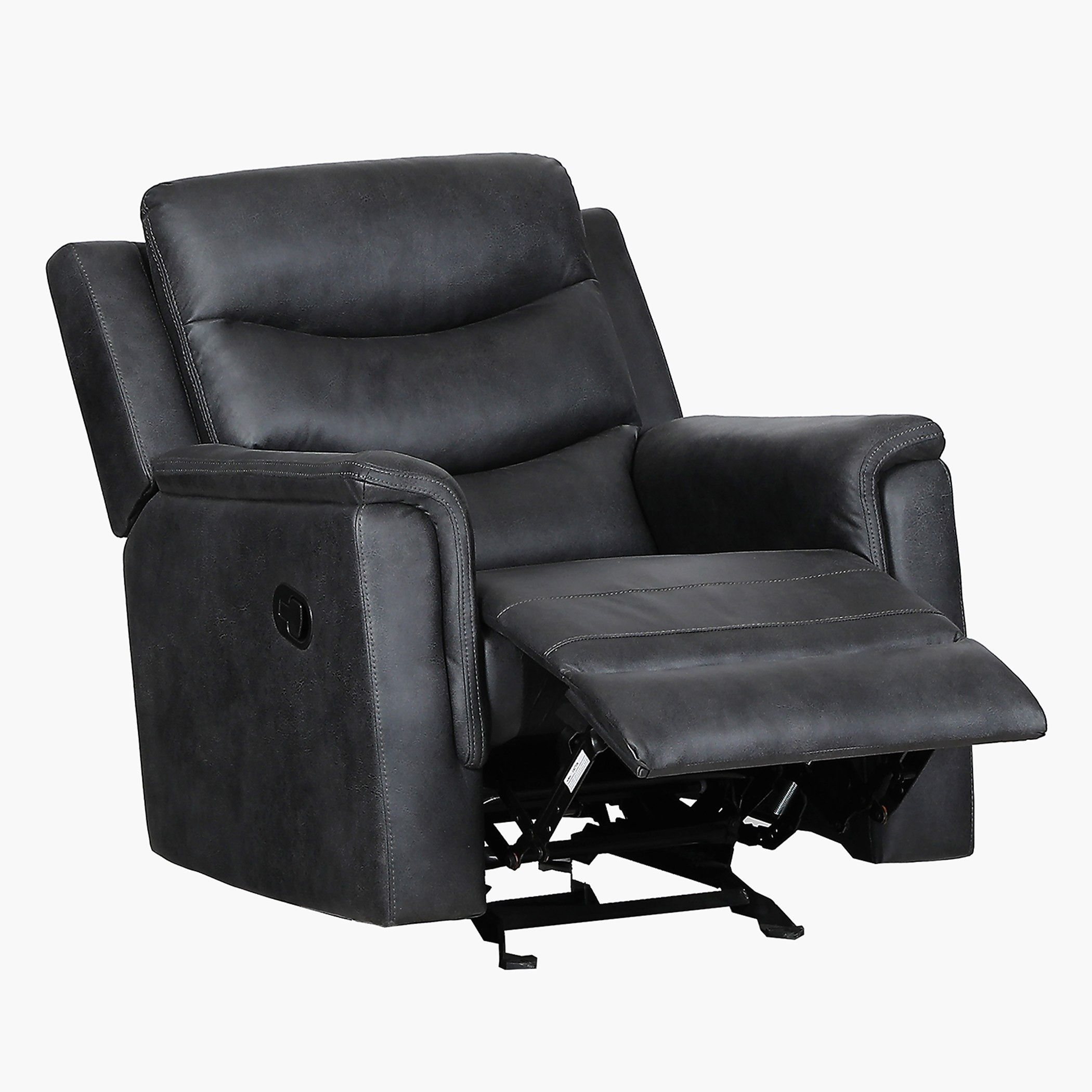 Black leather rocking deals recliner