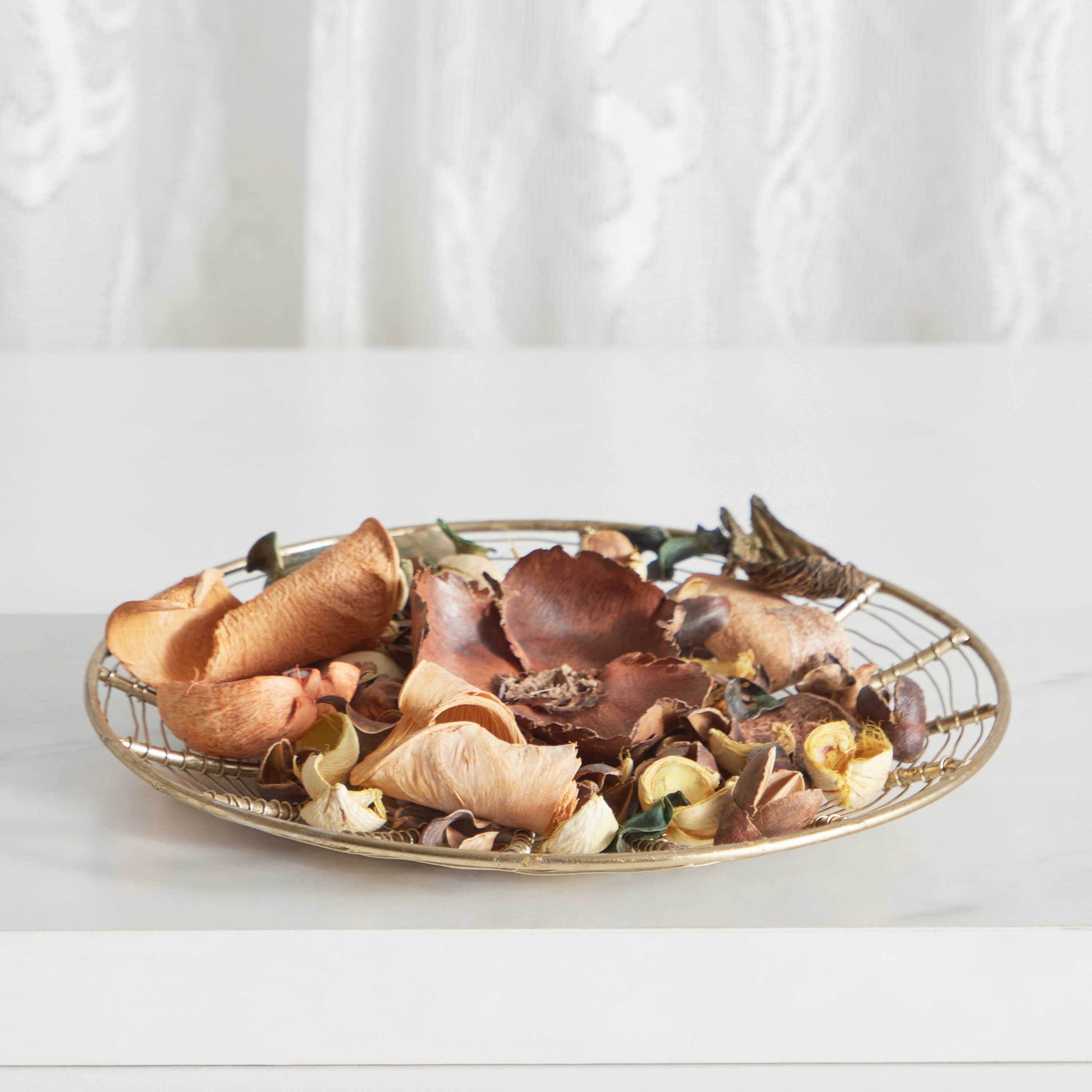 Wicker Metal and Cane Decorative Platter - 25x25x2 cm-hbxhomeware-hbxdecorandfurnishings-image-1