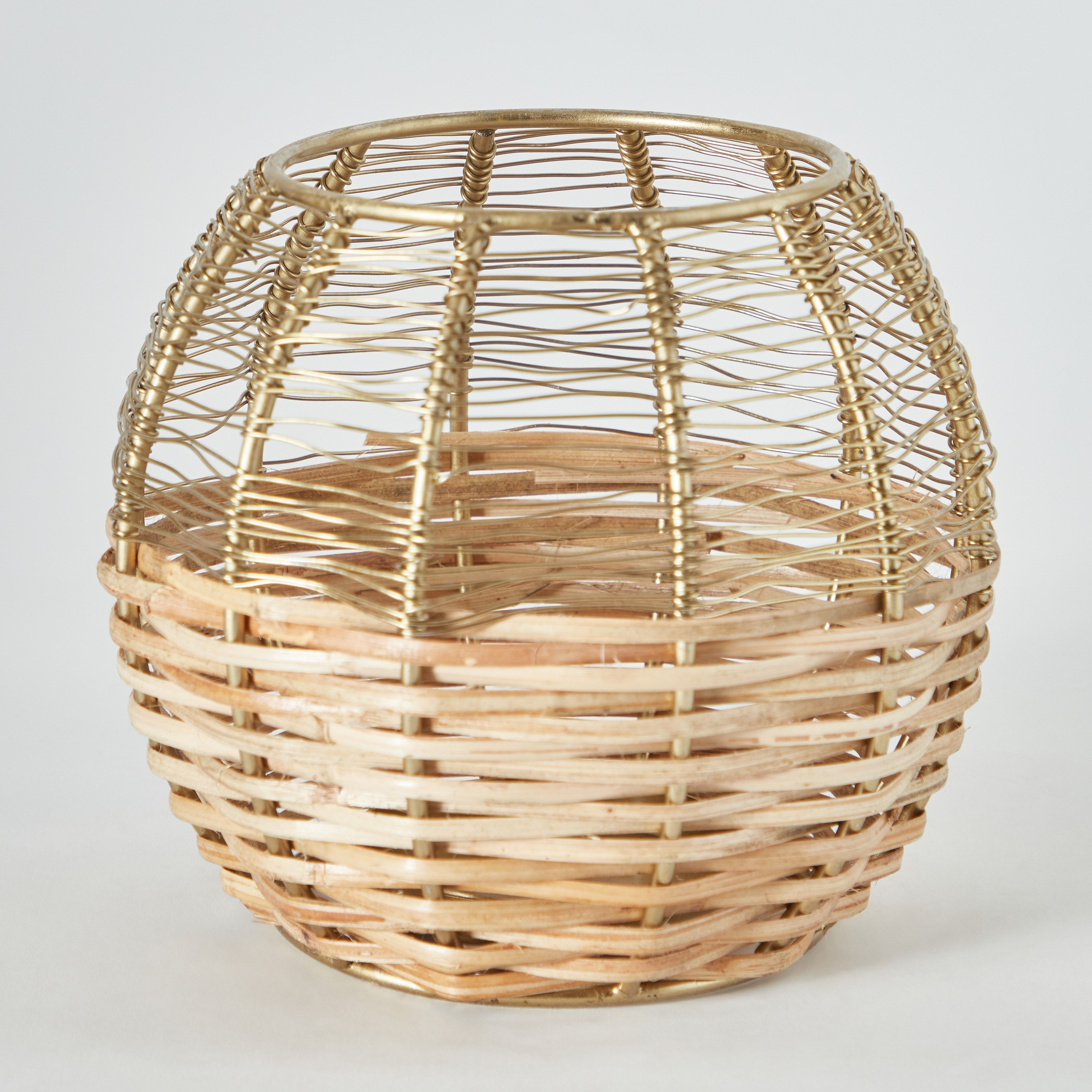 حامل شموع صغيرة معدن وقصب من ويكر - 18x18x15 سم-hbxlivingroom-decorandaccessories-candleholders-image-6