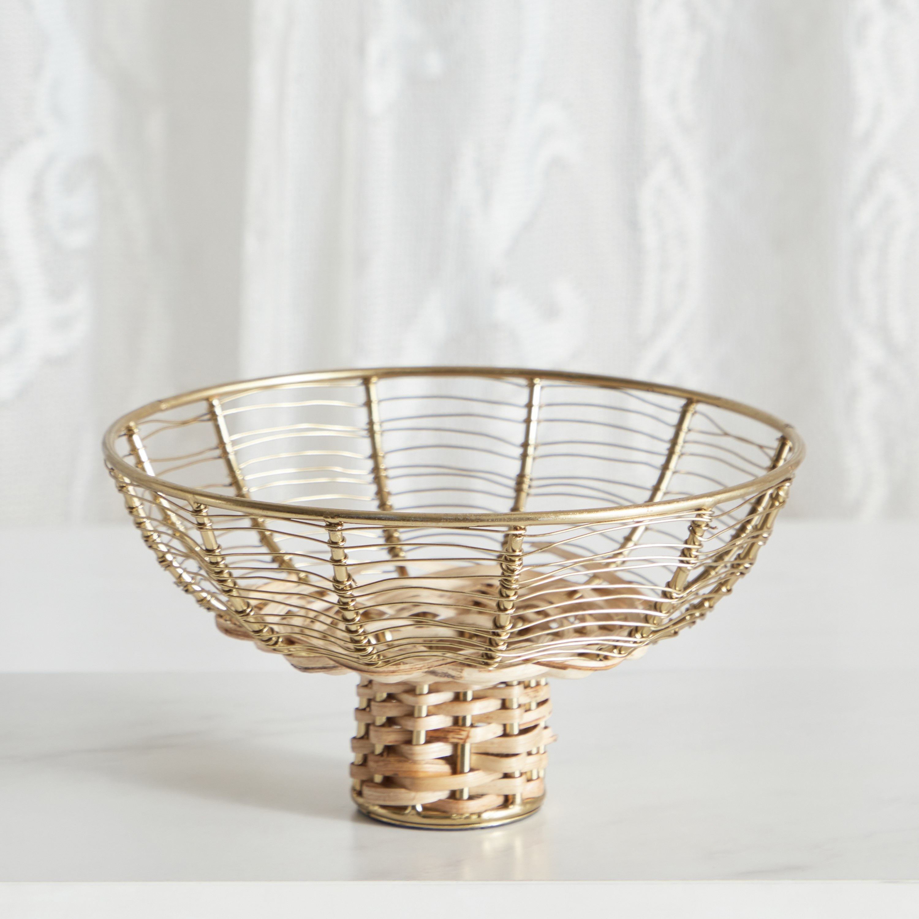 وعاء ديكور معدن وقصب من ويكر -  20x20x10 سم-PROMO_HB_AE_B1G1_250925-image-2