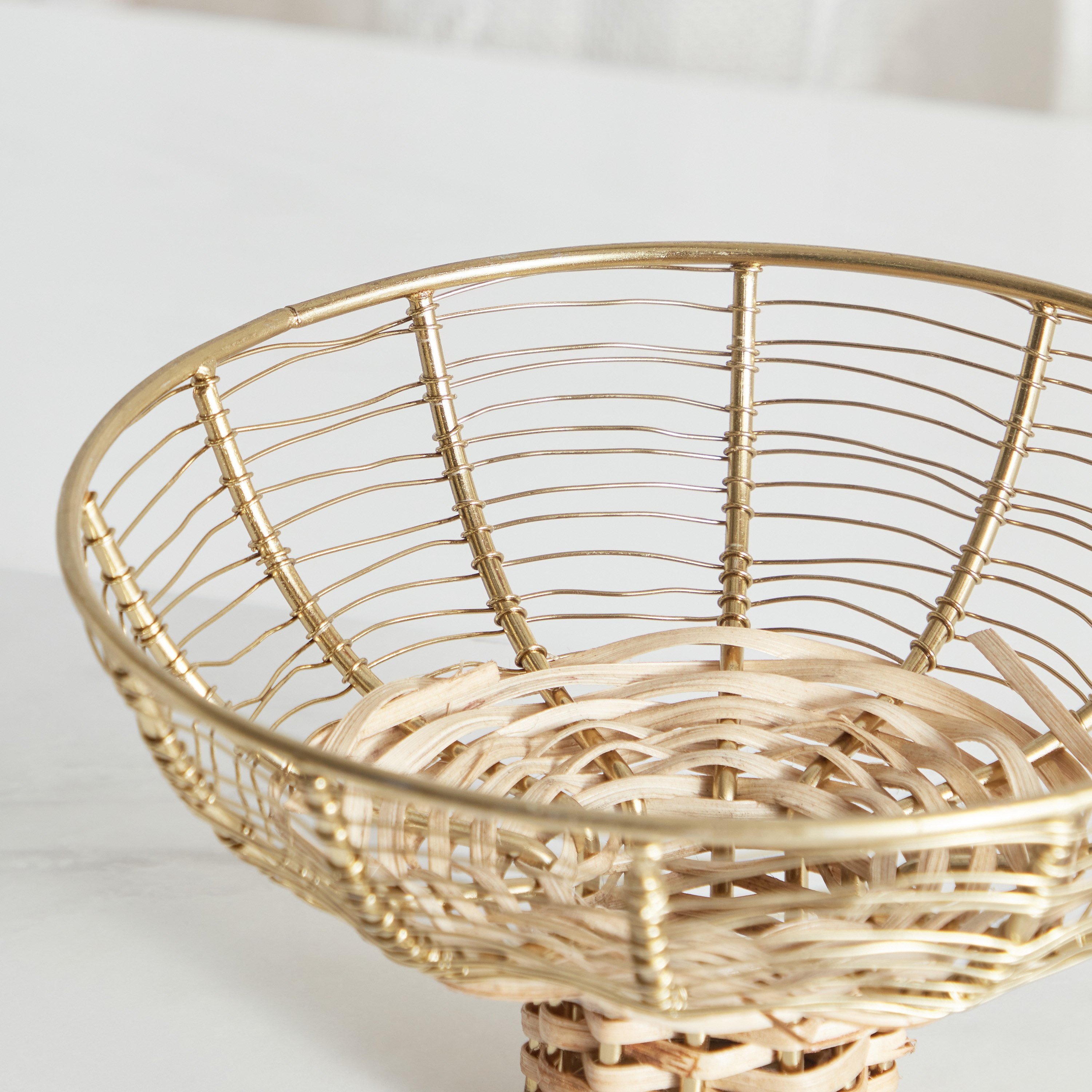 وعاء ديكور معدن وقصب من ويكر -  20x20x10 سم-PROMO_HB_AE_B1G1_250925-image-3