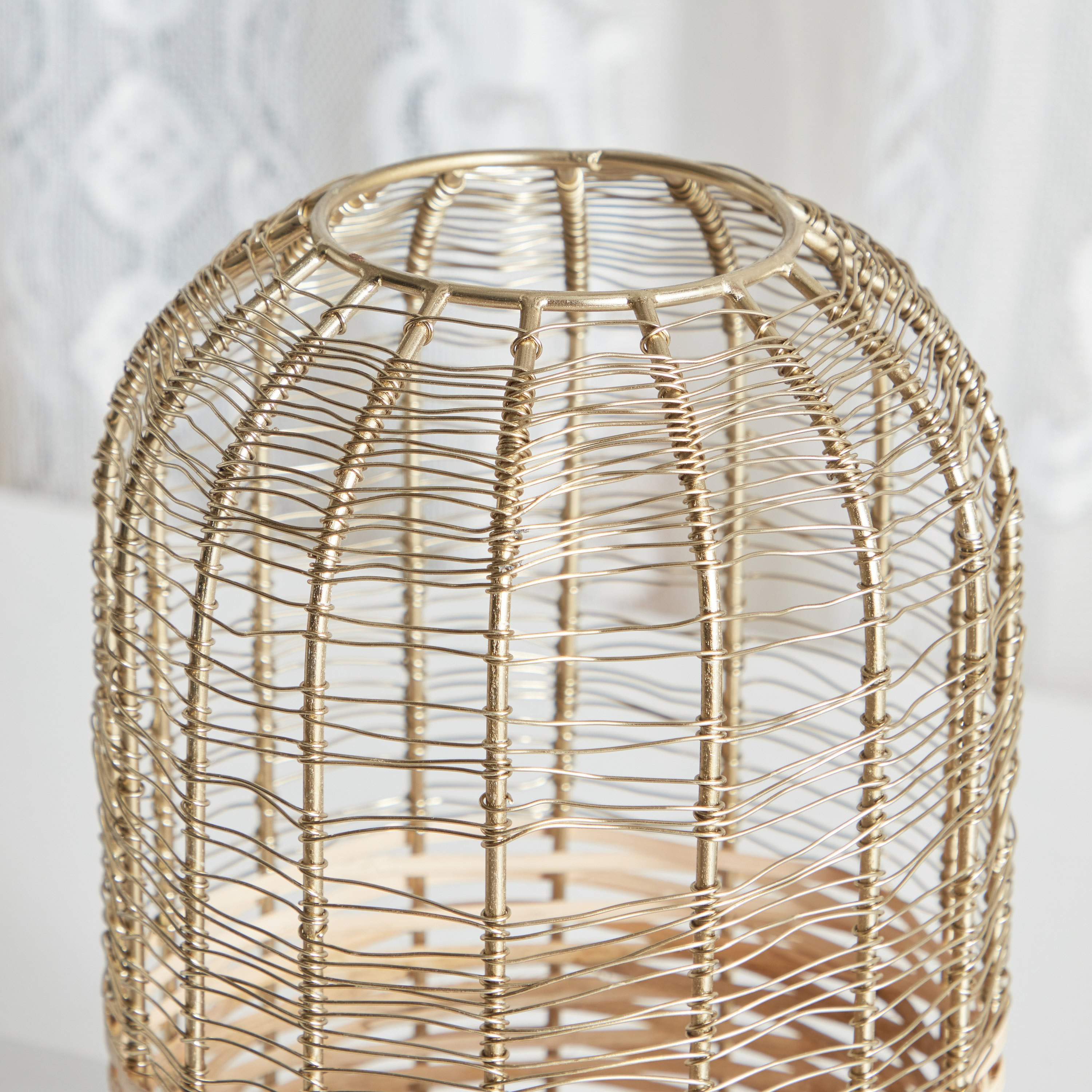 Wicker Metal and Cane Lantern - 15x15x30 cm-PROMO_HB_AE_B2G2_011025-image-3
