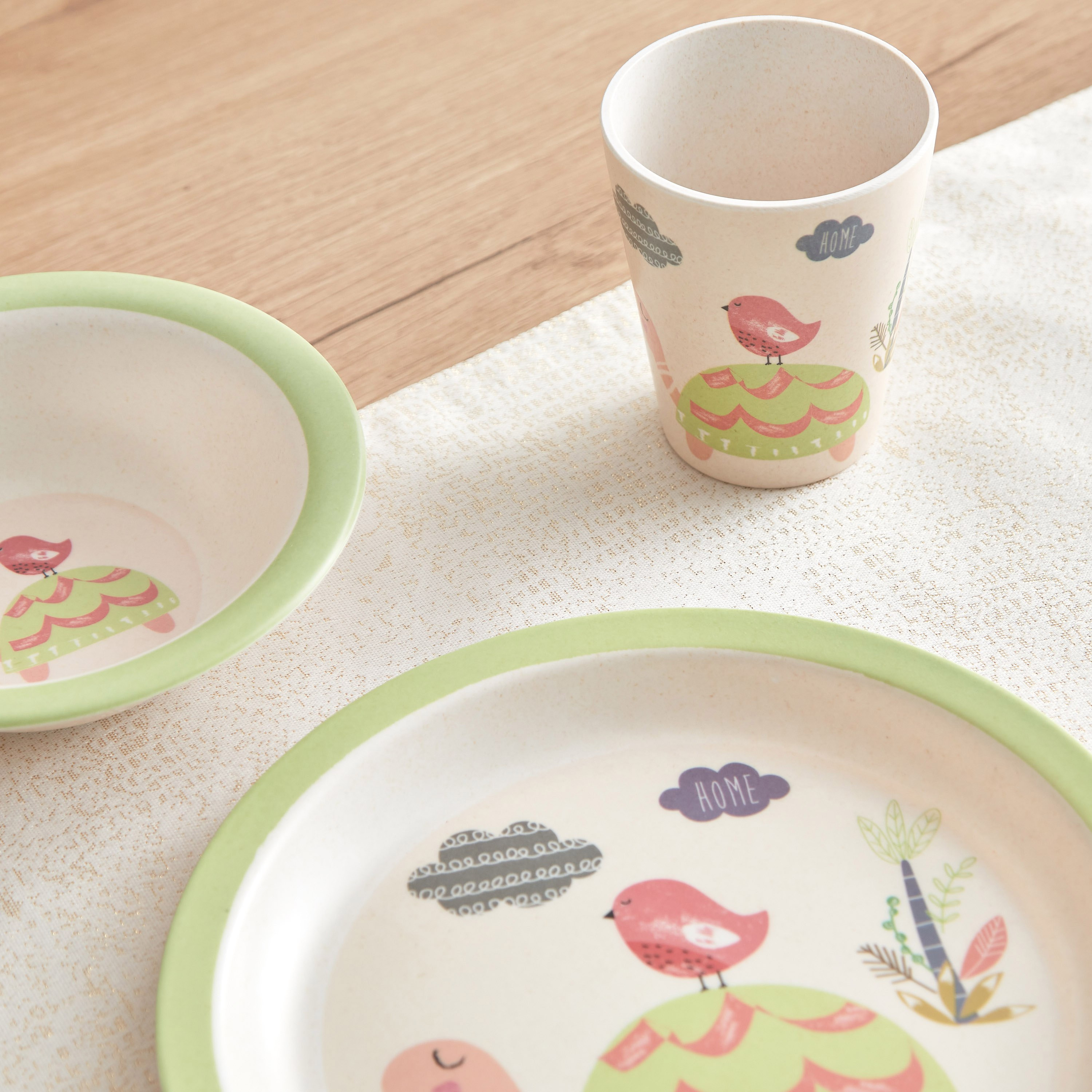 طقم إفطار سلحفاة من الخيزران - 5 قطع-hbxhomeware-hbxkidsandyouth-image-4