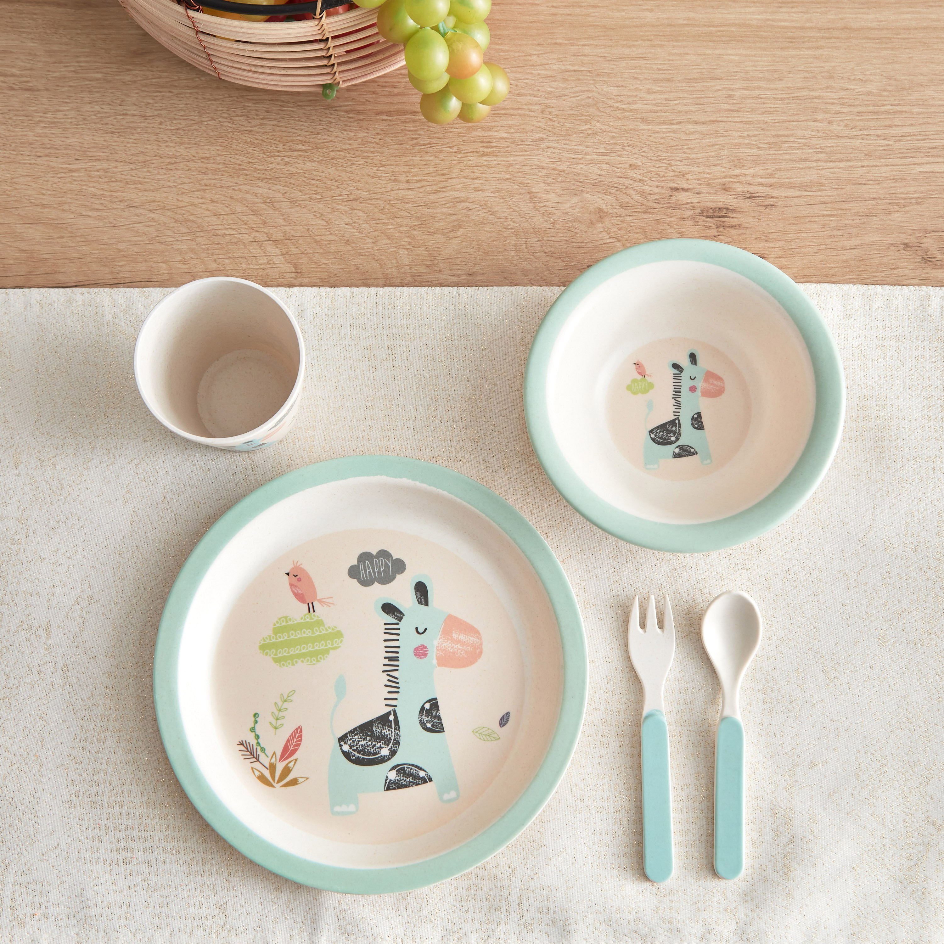 طقم إفطار من الخيزران - 5 قطع-hbxhomeware-hbxkidsandyouth-image-1