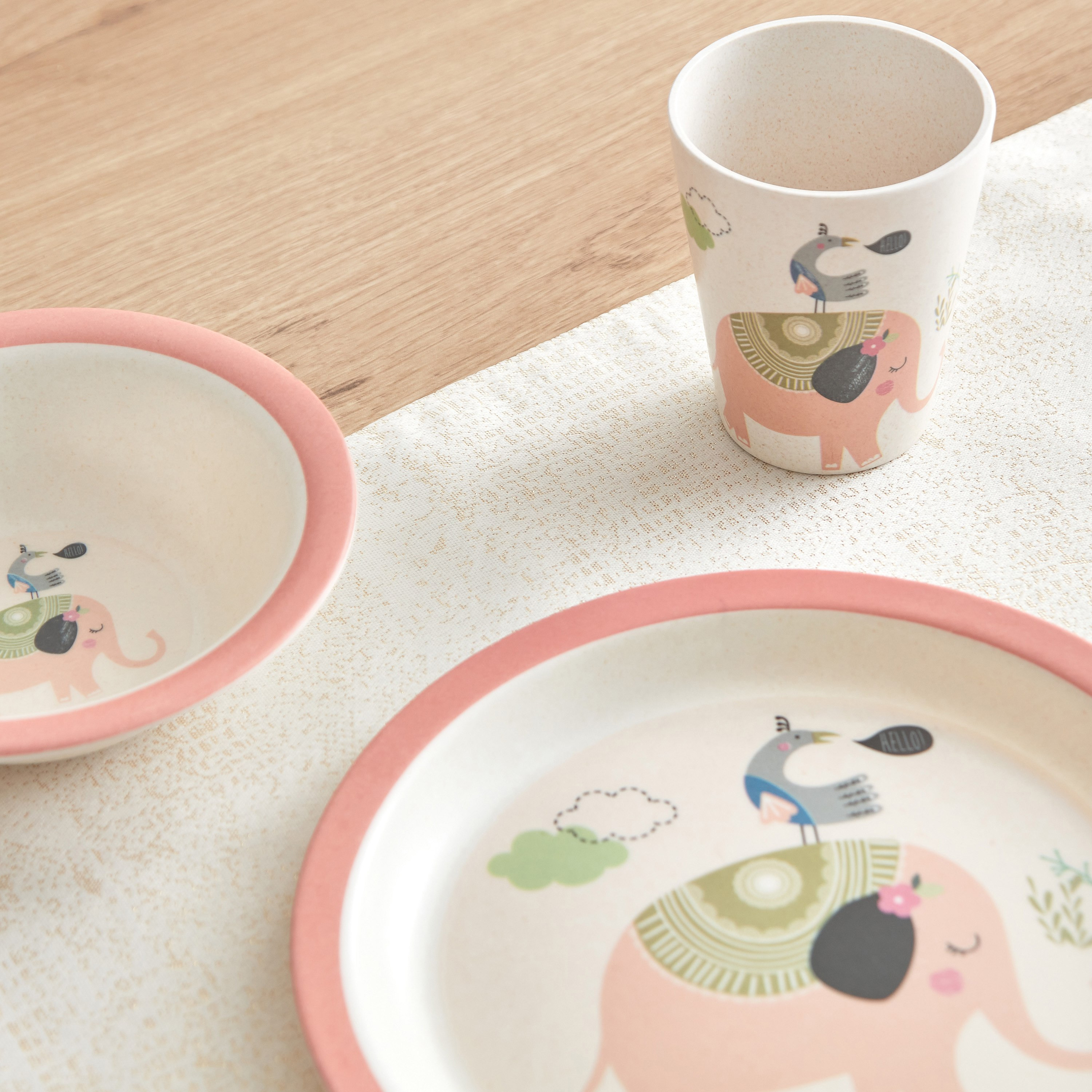 طقم تقديم فطور 5 قطع بطبعات فيل-hbxhomeware-hbxkidsandyouth-image-4