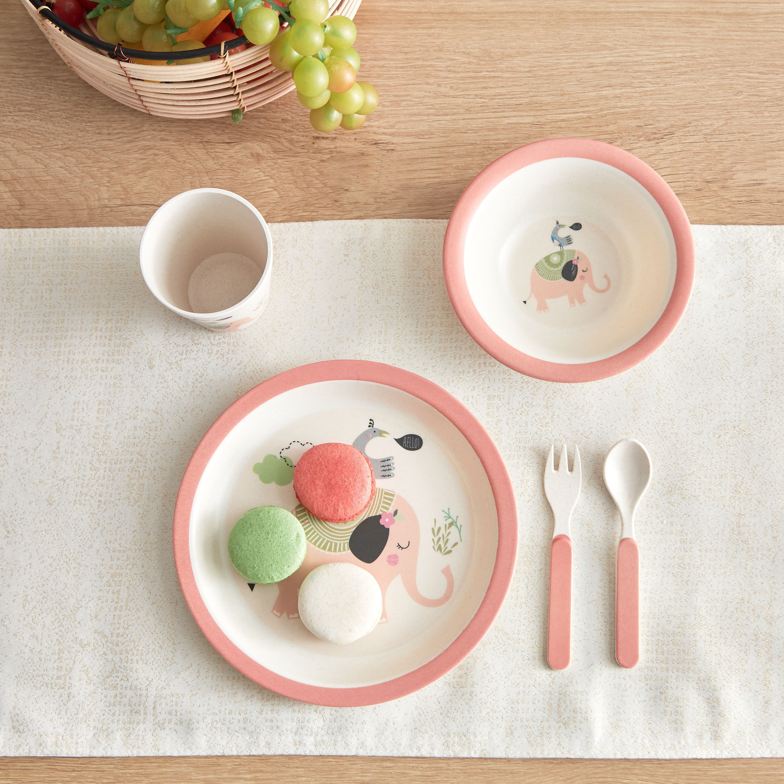 طقم تقديم فطور 5 قطع بطبعات فيل-hbxhomeware-hbxkidsandyouth-image-5