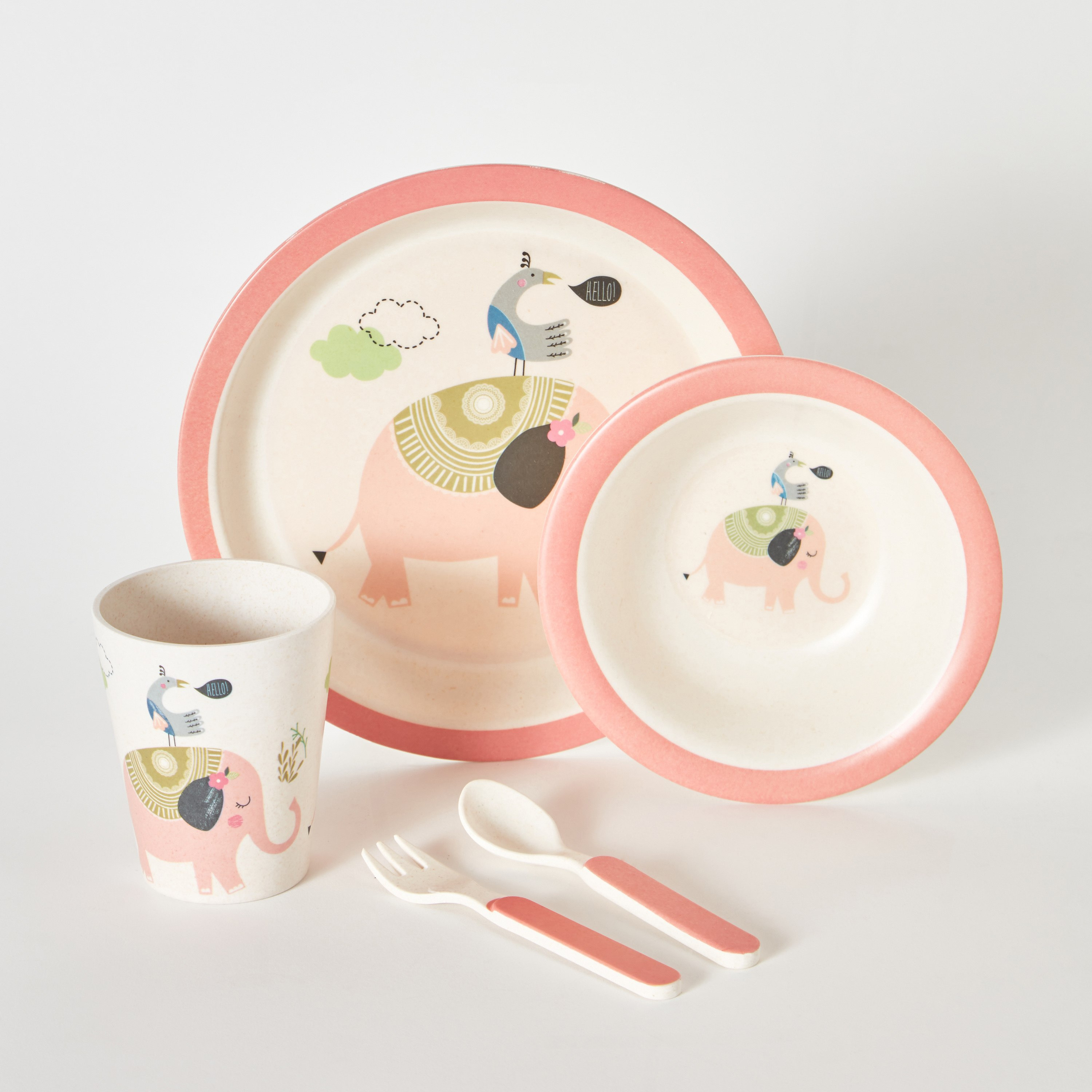 طقم تقديم فطور 5 قطع بطبعات فيل-hbxhomeware-hbxkidsandyouth-image-6