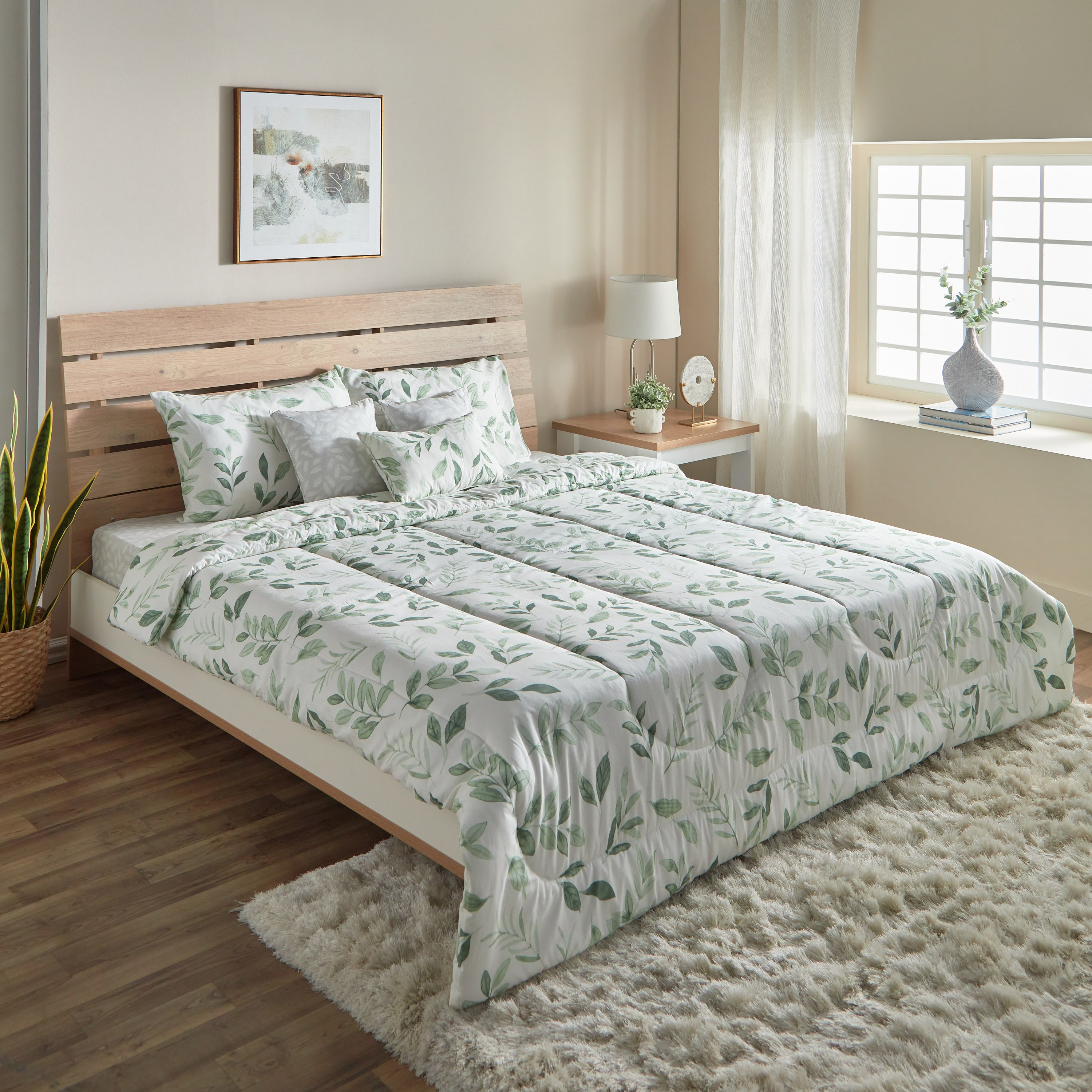 طقم لحاف كينج قطن بطبعات 7 قطع دافني من فالنسيا - 220x240 سم-hbxhomeware-hbxdecorandfurnishings-image-1