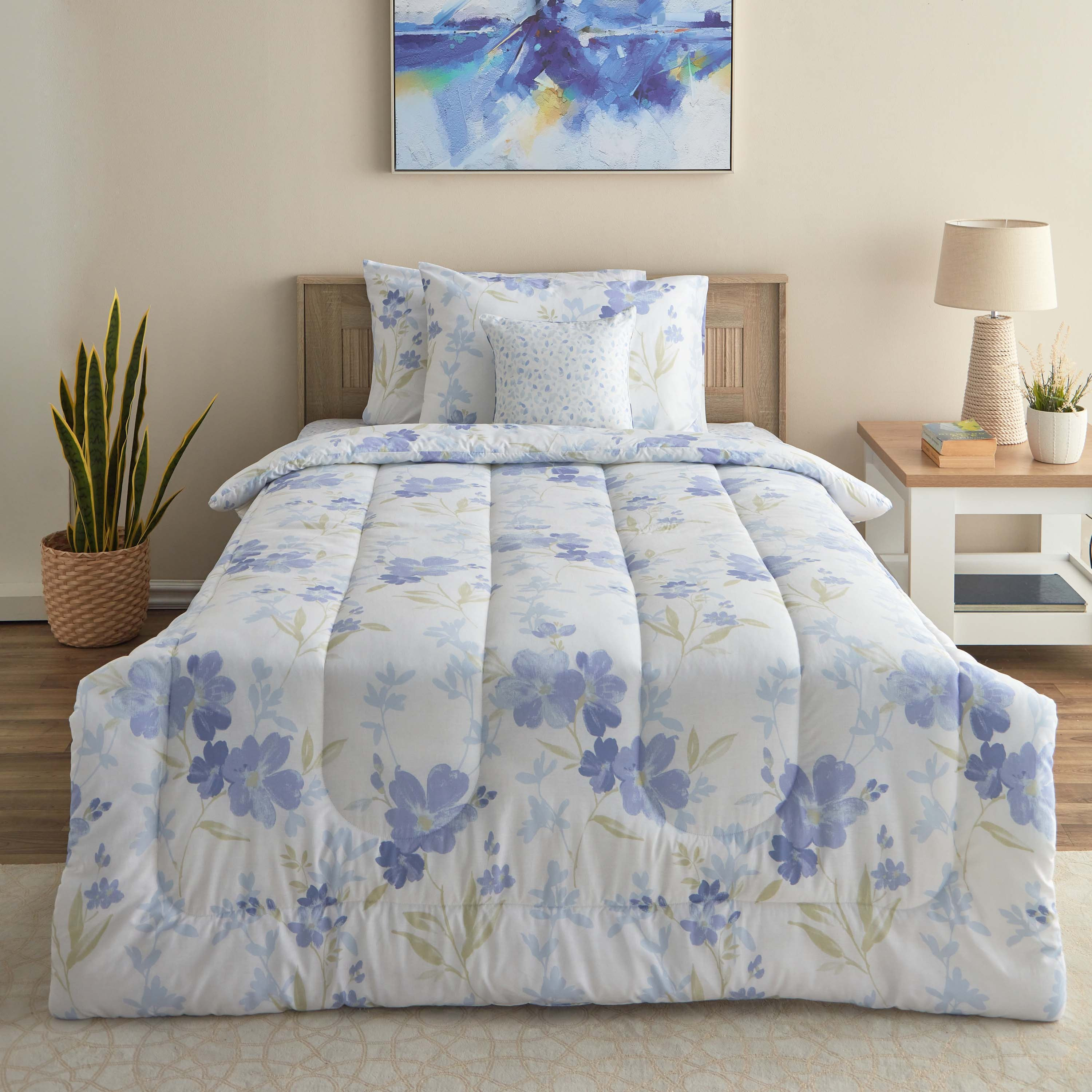 طقم لحاف مزدوج قطن بطبعات 5 قطع سوفي من فالنسيا - 160x220 سم-hbxkidsandyouth-beddingandfurnishings-comfortersets-image-2