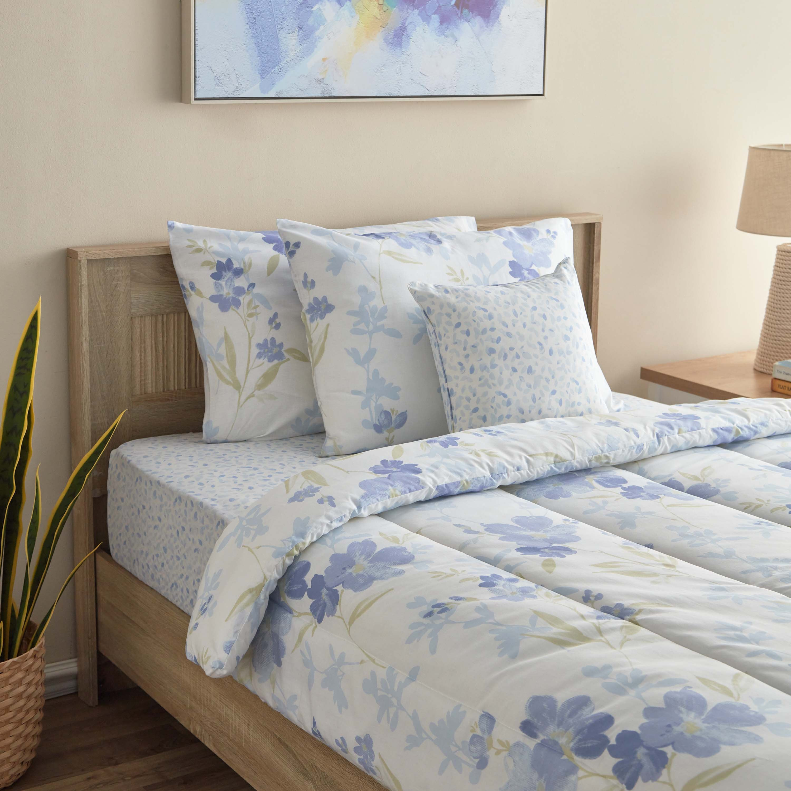 طقم لحاف مزدوج قطن بطبعات 5 قطع سوفي من فالنسيا - 160x220 سم-hbxkidsandyouth-beddingandfurnishings-comfortersets-image-3