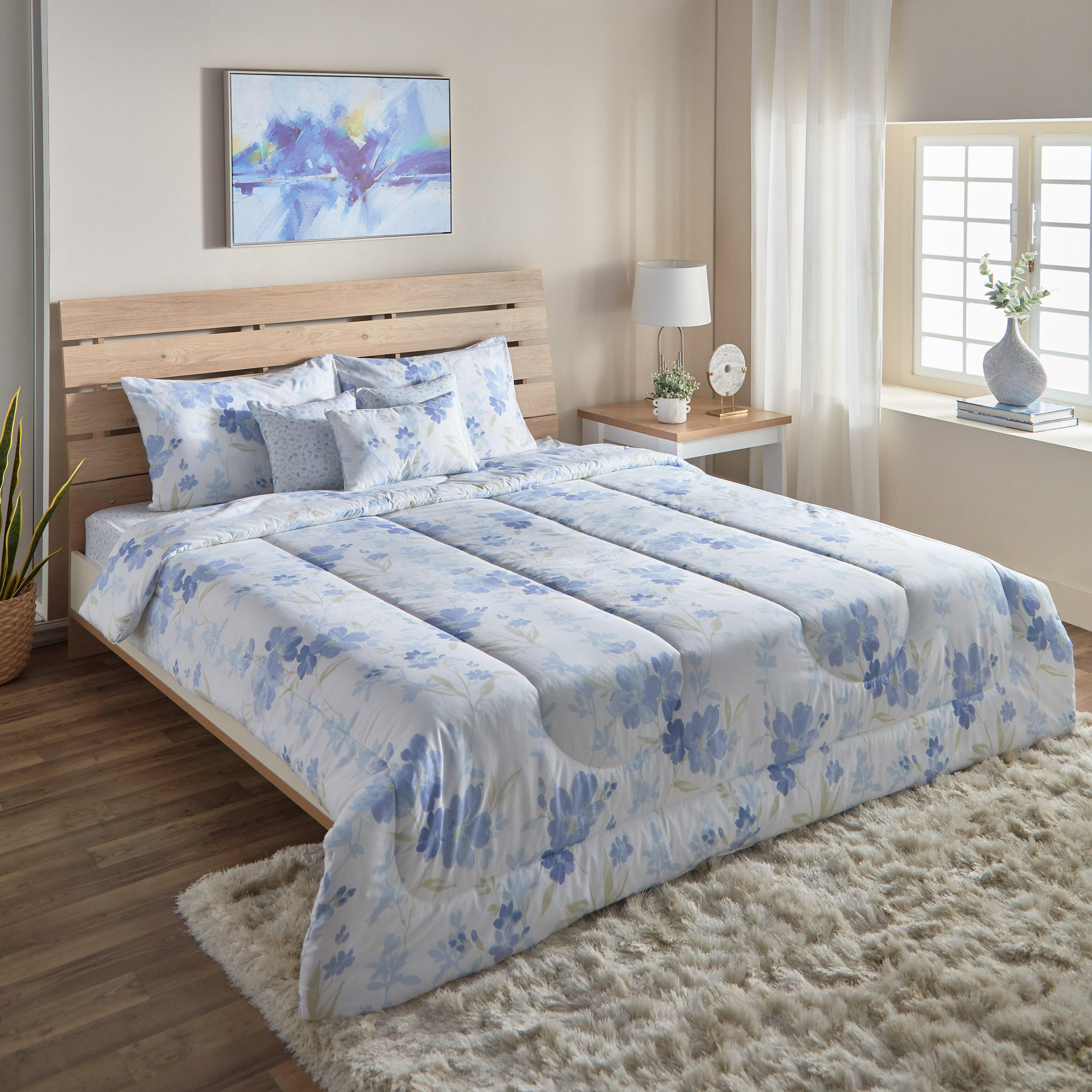 طقم لحاف كينج قطن بطبعات 7 قطع سوفي من فالنسيا - 220x240 سم-hbxhomeware-hbxdecorandfurnishings-image-1